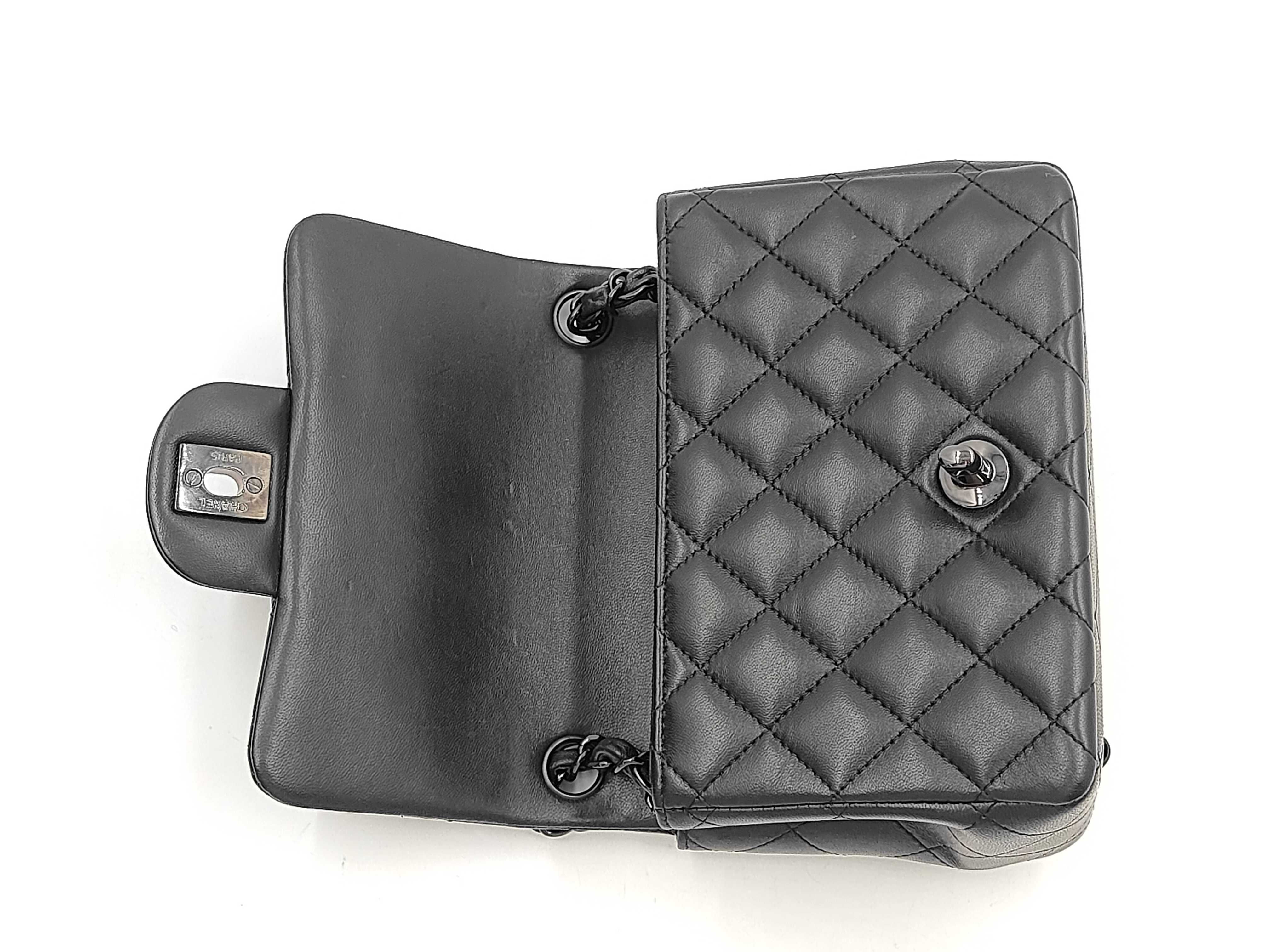 Mini Matelassé Lambskin So Black Chain Shoulder Bag — view 6