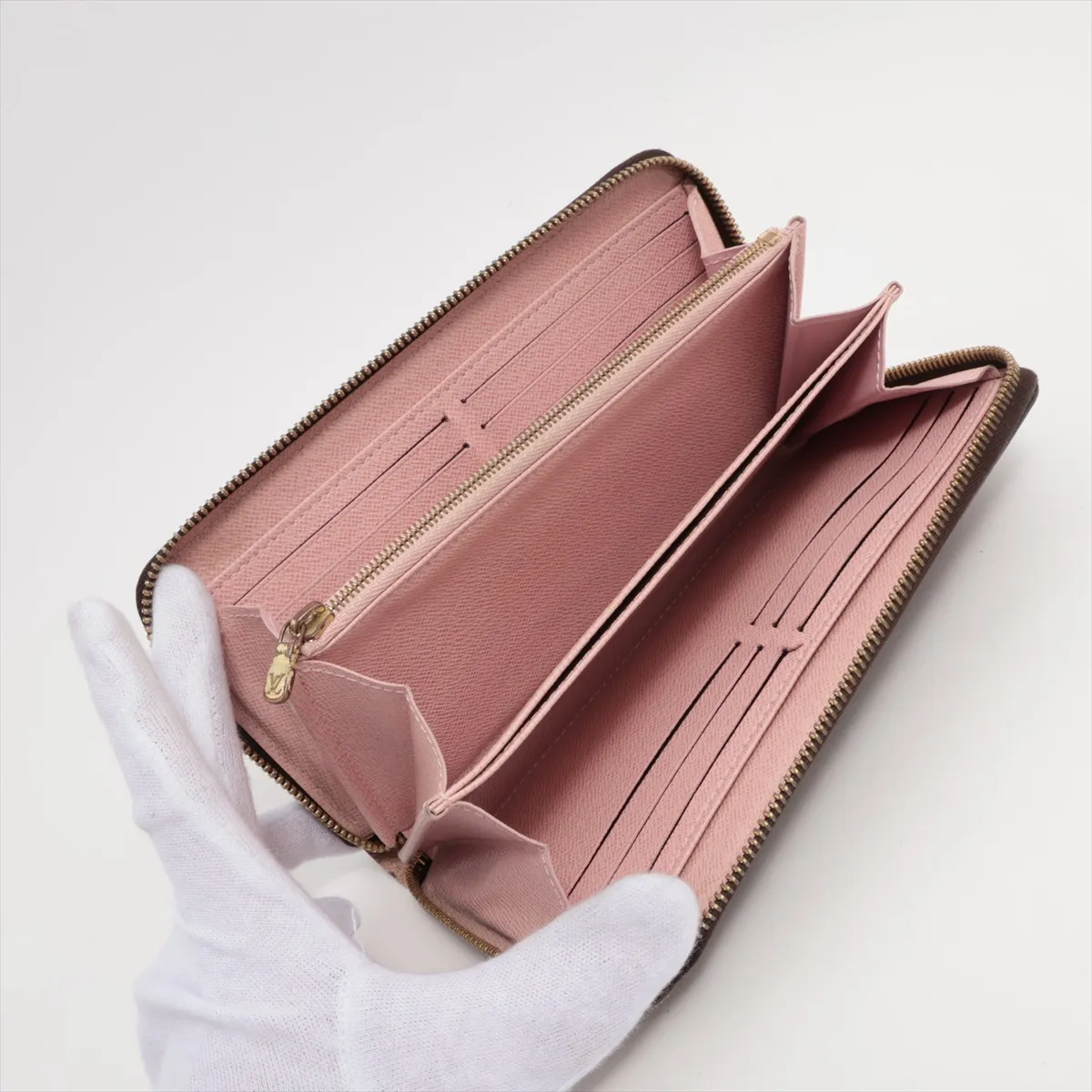 Monogram Zippy Wallet M41894 UB0177 Rose Ballerine Round Zip Wallet — view 3