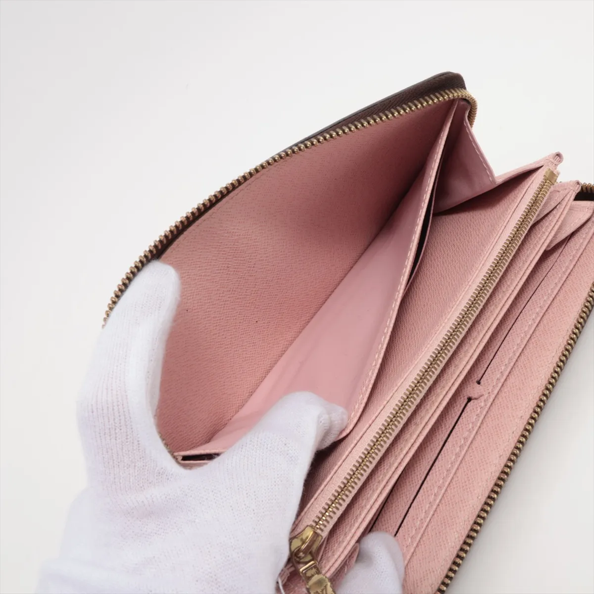 Monogram Zippy Wallet M41894 UB0177 Rose Ballerine Round Zip Wallet — view 4