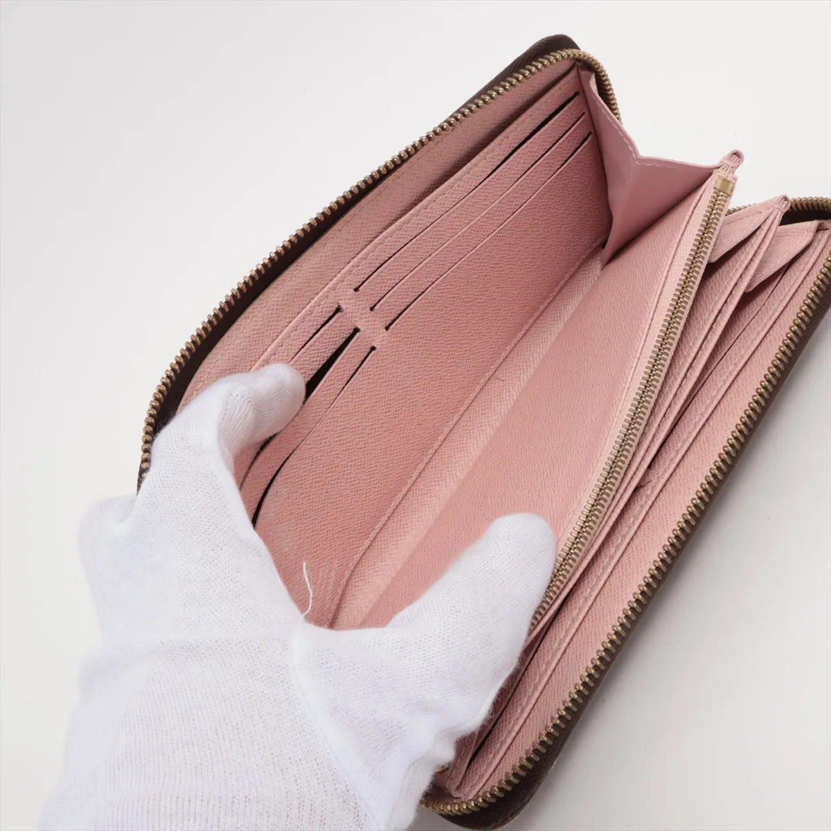 Monogram Zippy Wallet M41894 UB0177 Rose Ballerine Round Zip Wallet — view 5