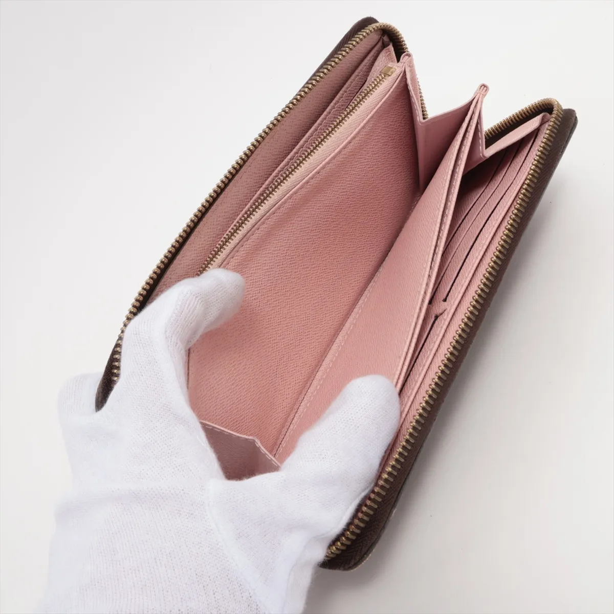 Monogram Zippy Wallet M41894 UB0177 Rose Ballerine Round Zip Wallet — view 6