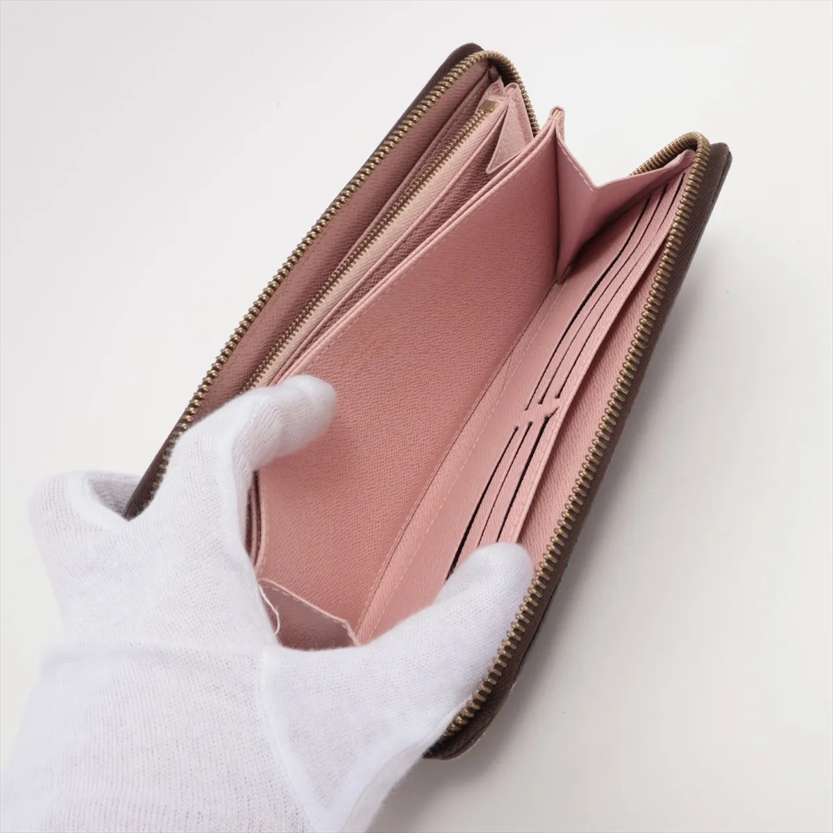 Monogram Zippy Wallet M41894 UB0177 Rose Ballerine Round Zip Wallet — view 8