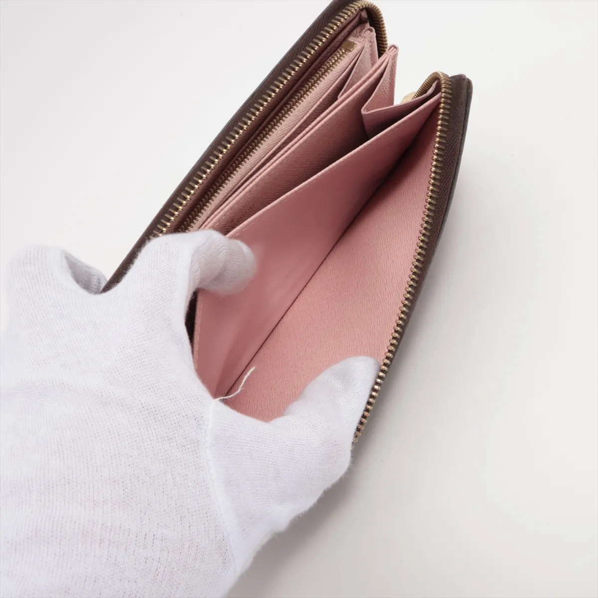 Monogram Zippy Wallet M41894 UB0177 Rose Ballerine Round Zip Wallet — view 9