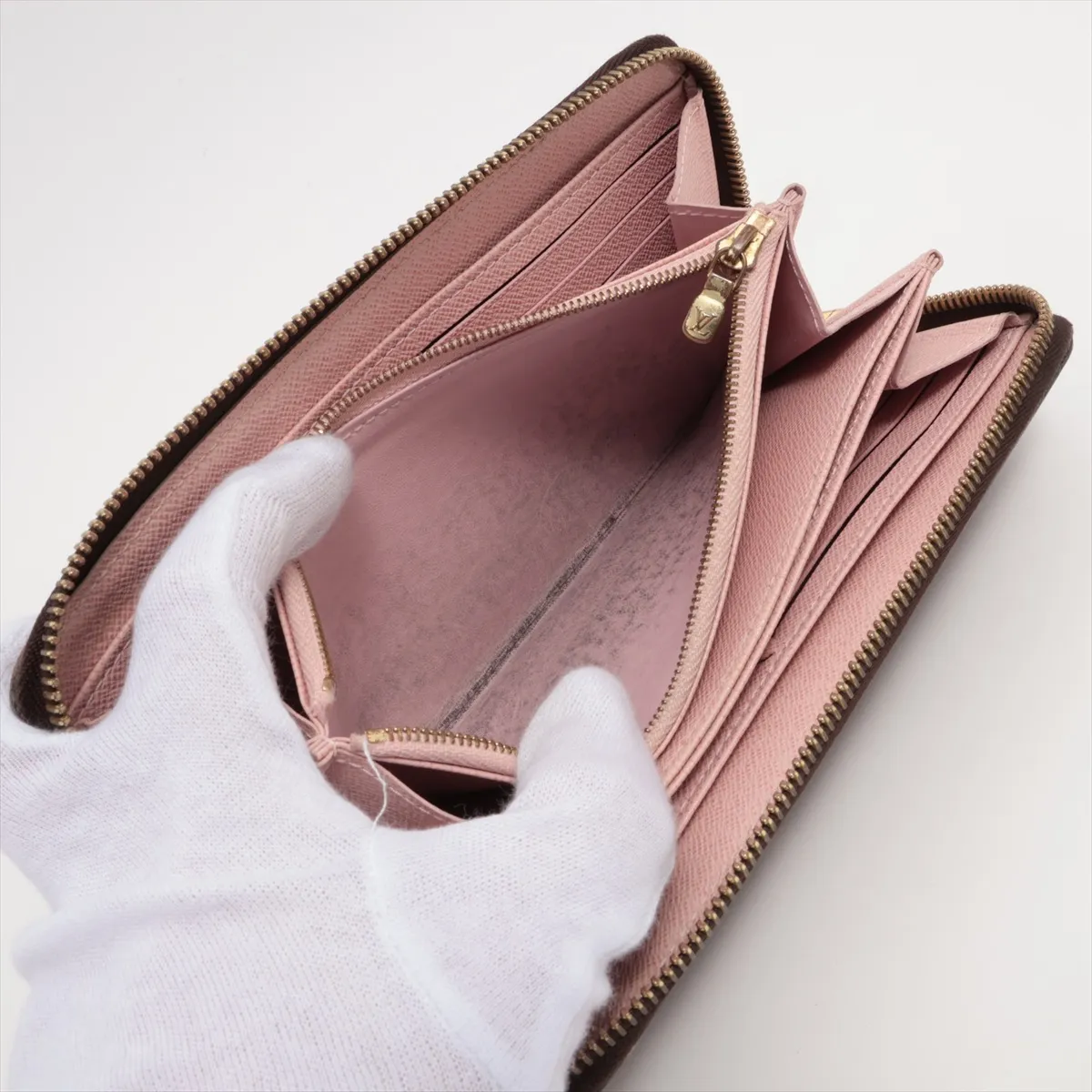 Monogram Zippy Wallet M41894 UB0177 Rose Ballerine Round Zip Wallet — view 10