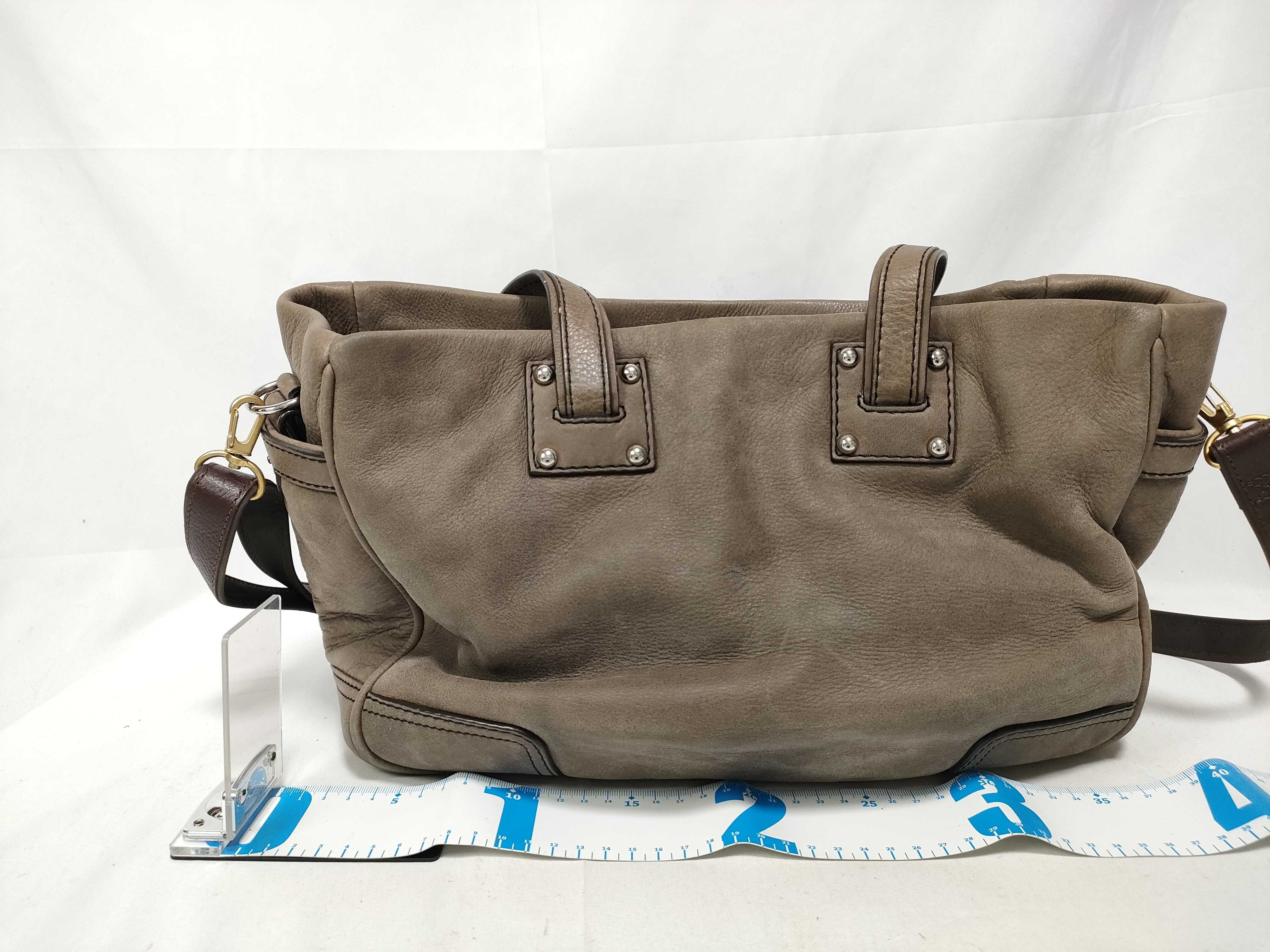 Amazona 35 Leather Handbag, Brown — view 2