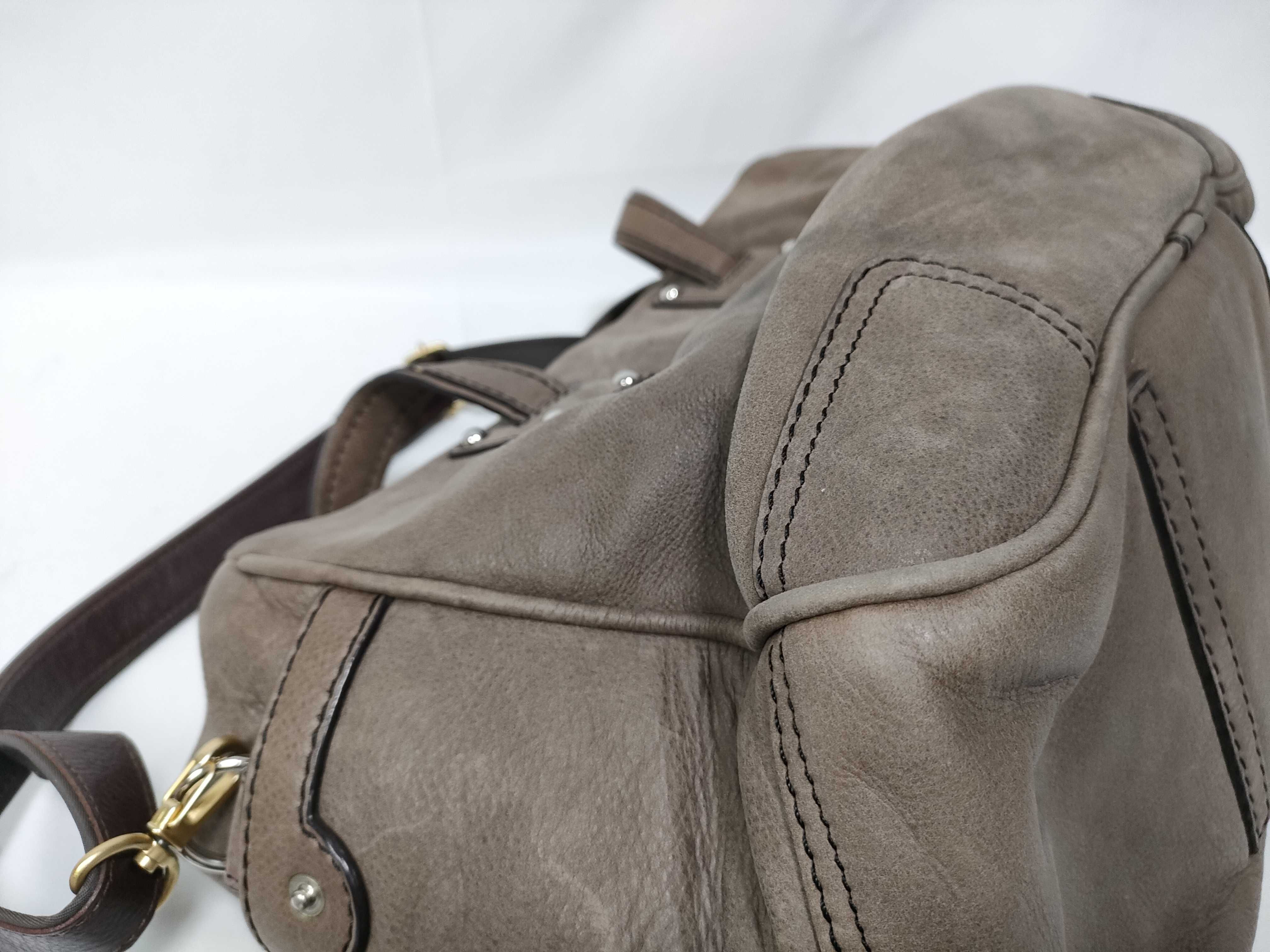 Amazona 35 Leather Handbag, Brown — view 6