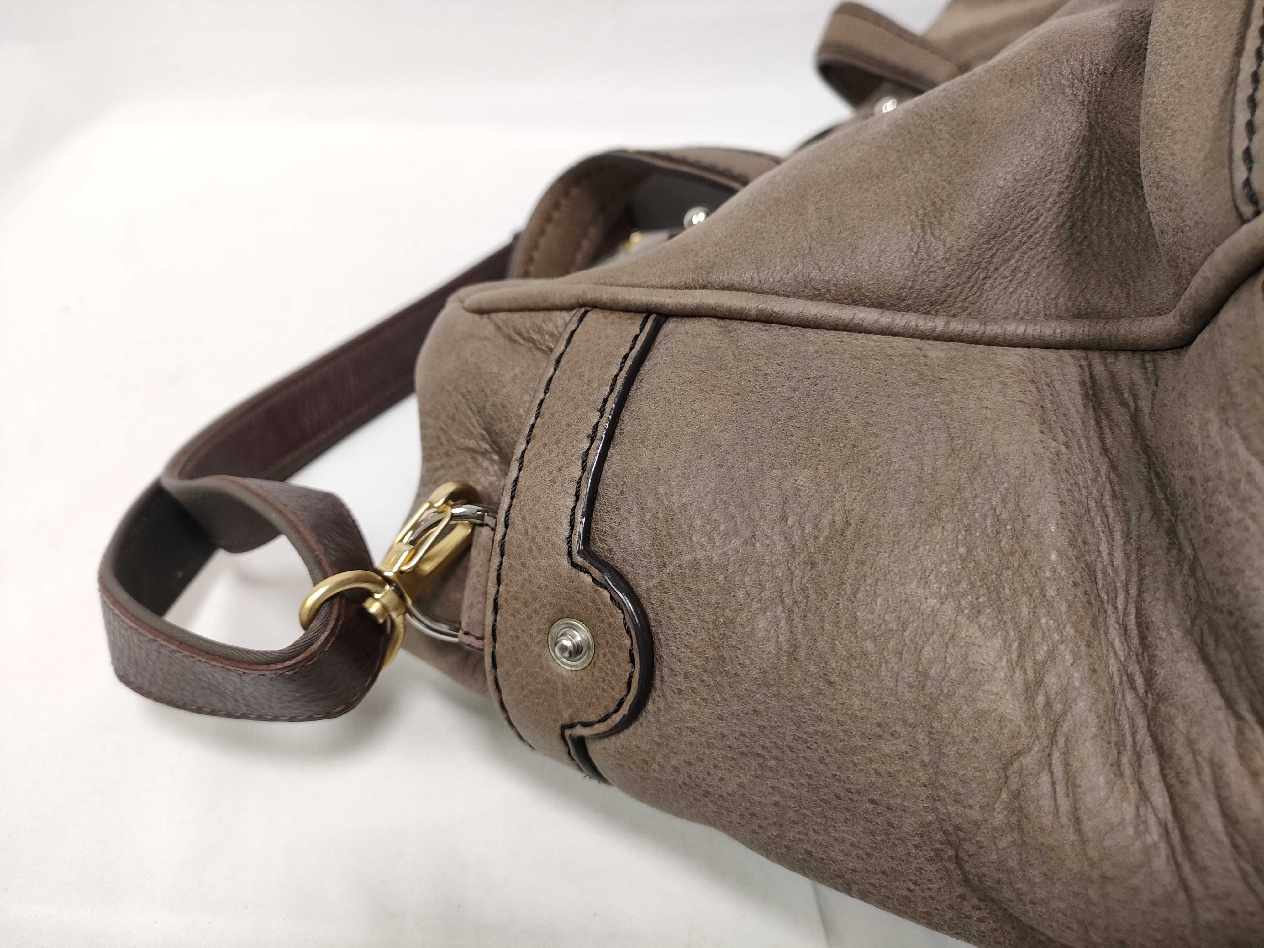 Amazona 35 Leather Handbag, Brown — view 7