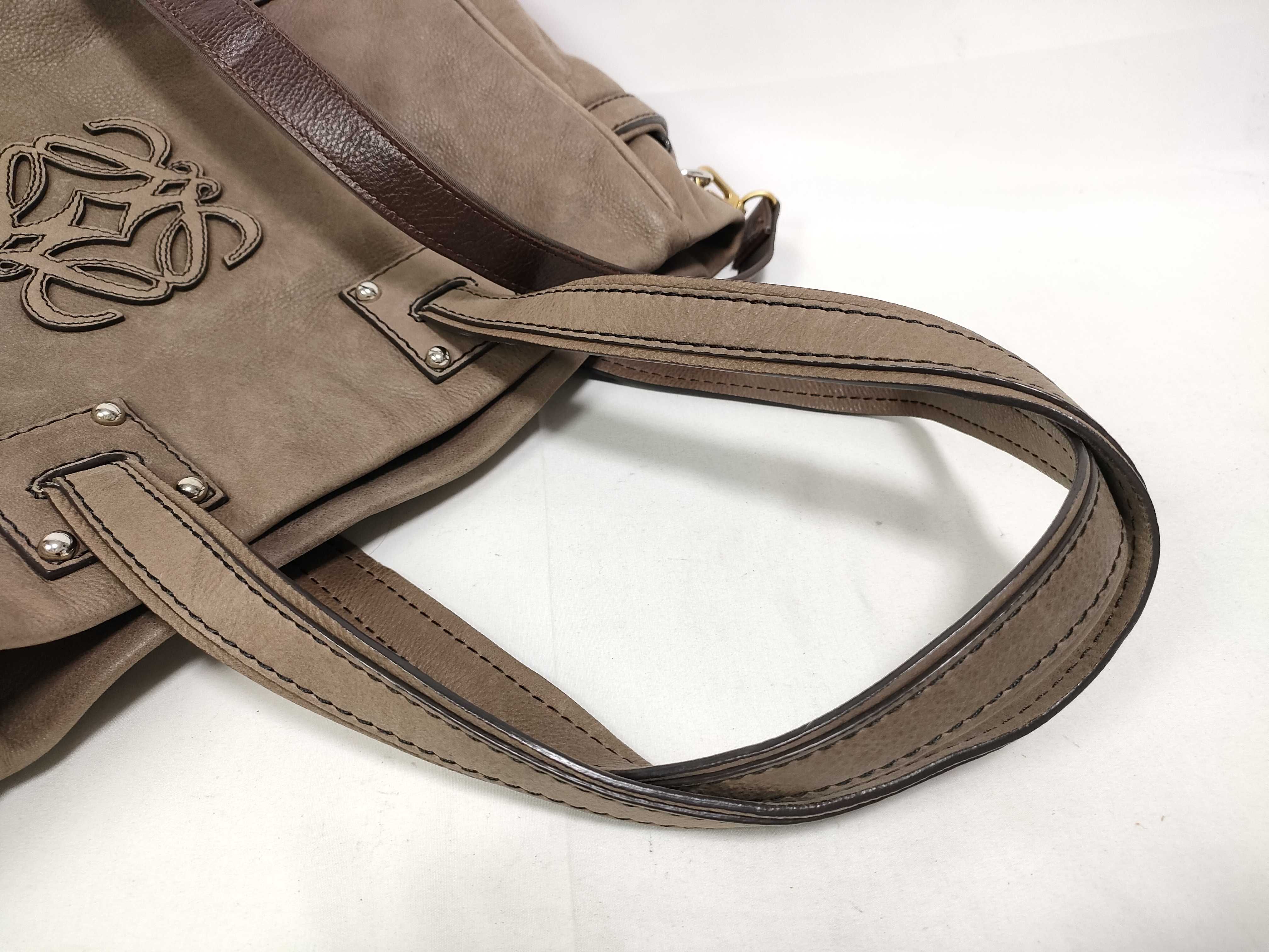 Amazona 35 Leather Handbag, Brown — view 9