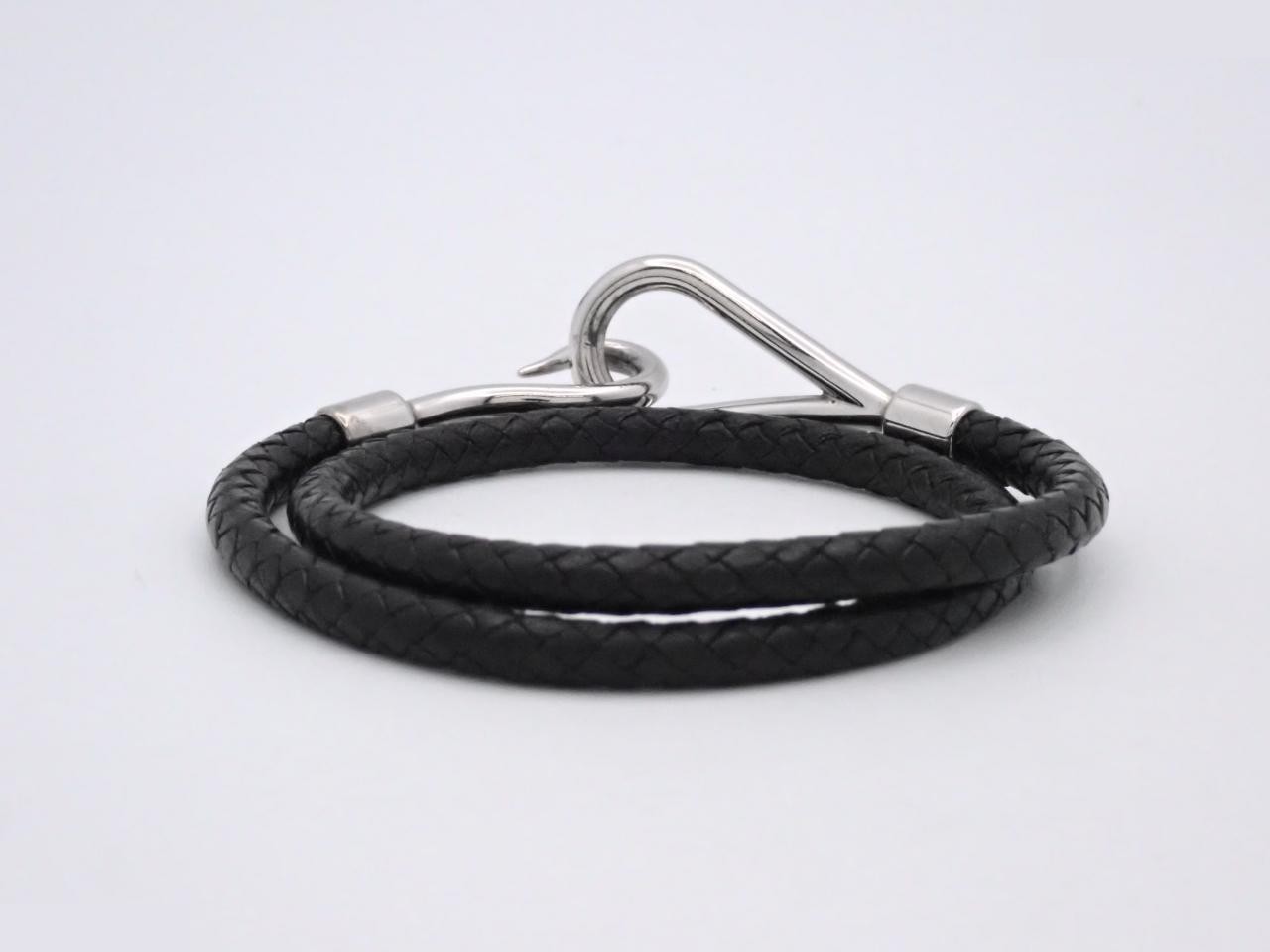 Jumbo Bracelet, Silver and Black, Total Length Approx. 37cm — view 2