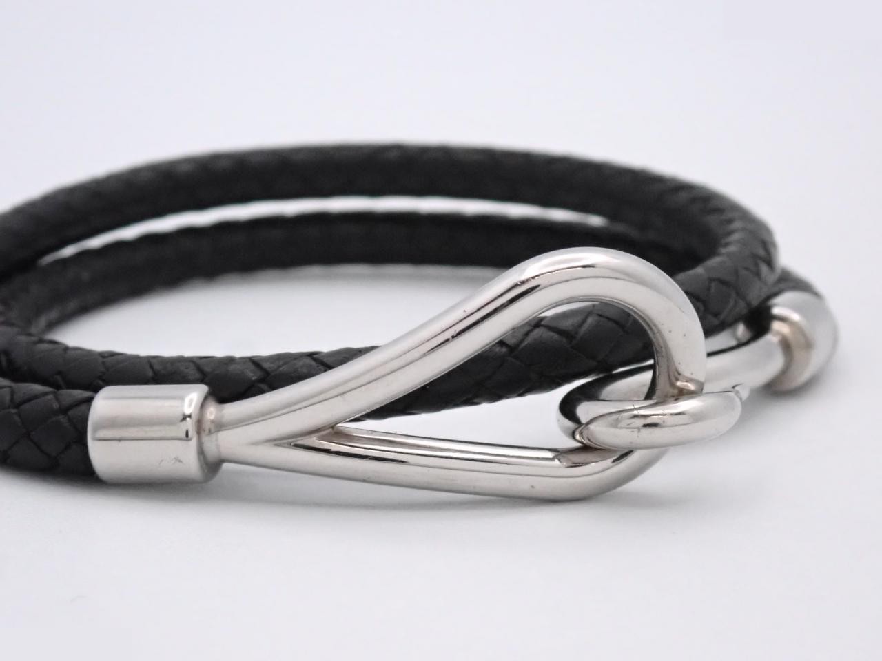 Jumbo Bracelet, Silver and Black, Total Length Approx. 37cm — view 3