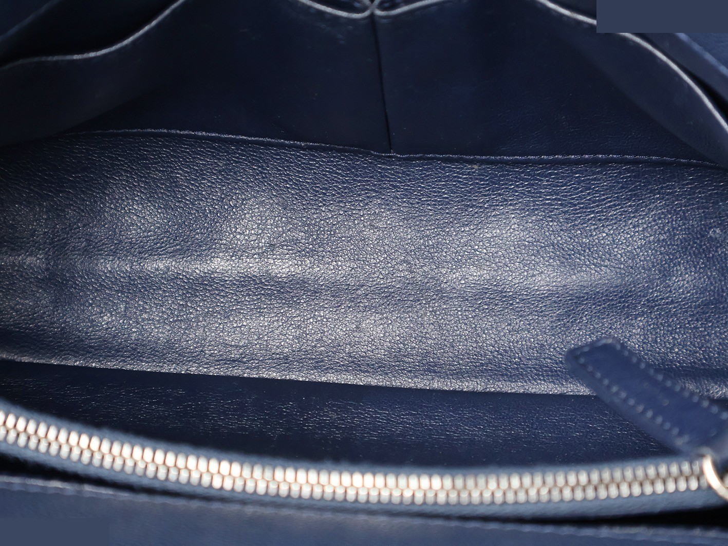 Caviar Skin Coco Handle 2-Way Chain Shoulder Bag, Navy — view 11
