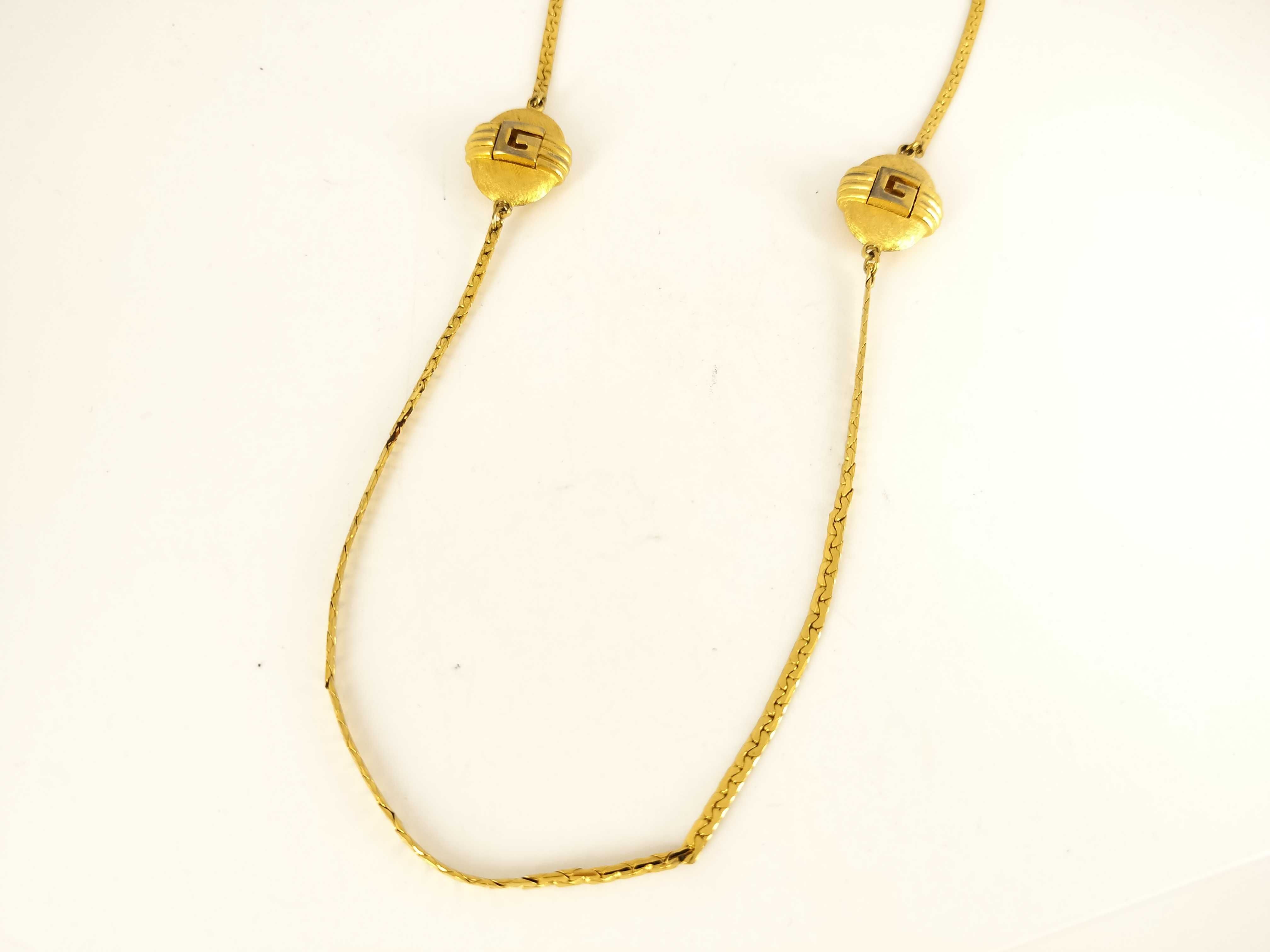 Oval G Logo Vintage Gold Long Necklace — view 2