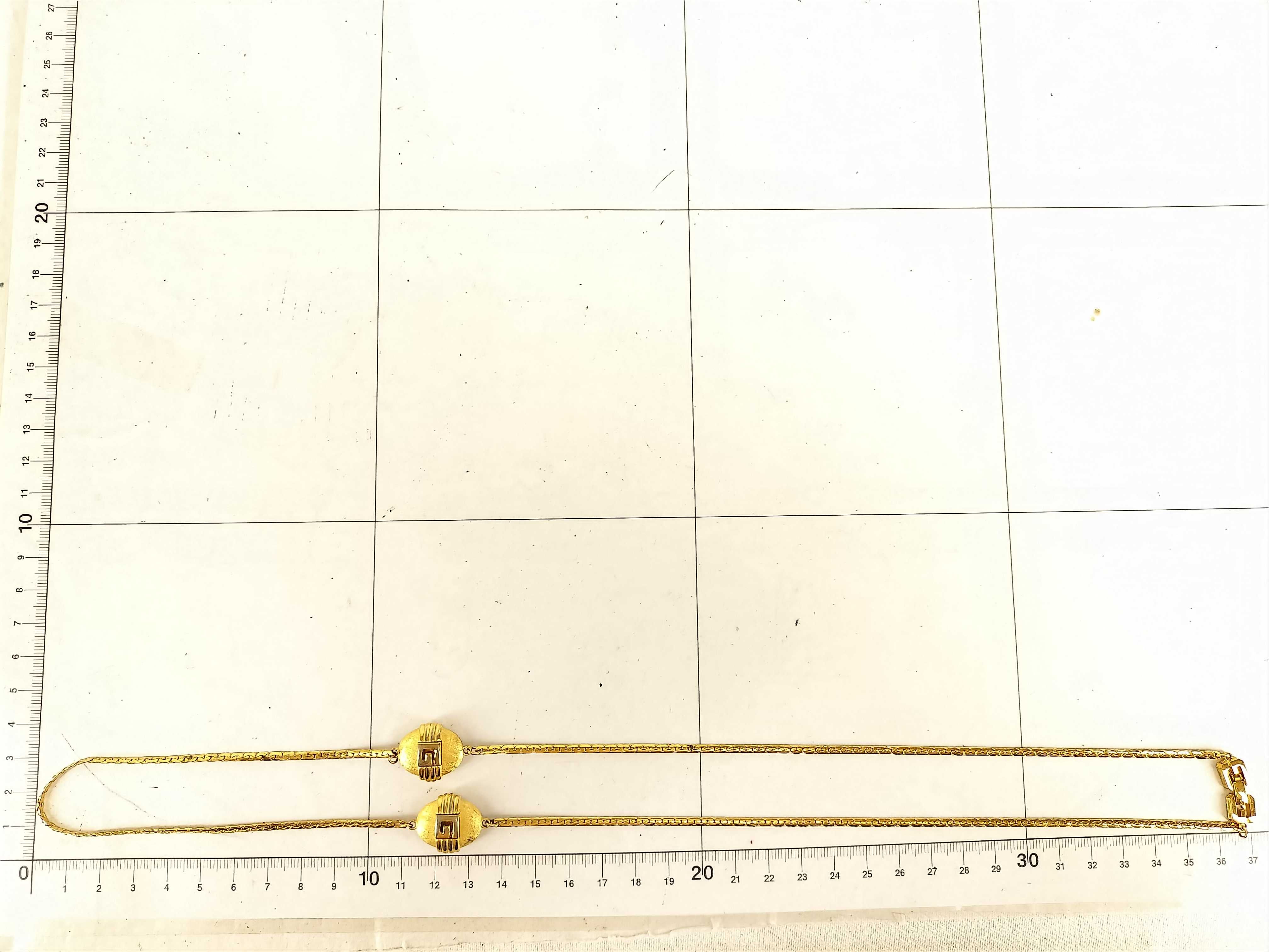 Oval G Logo Vintage Gold Long Necklace — view 6