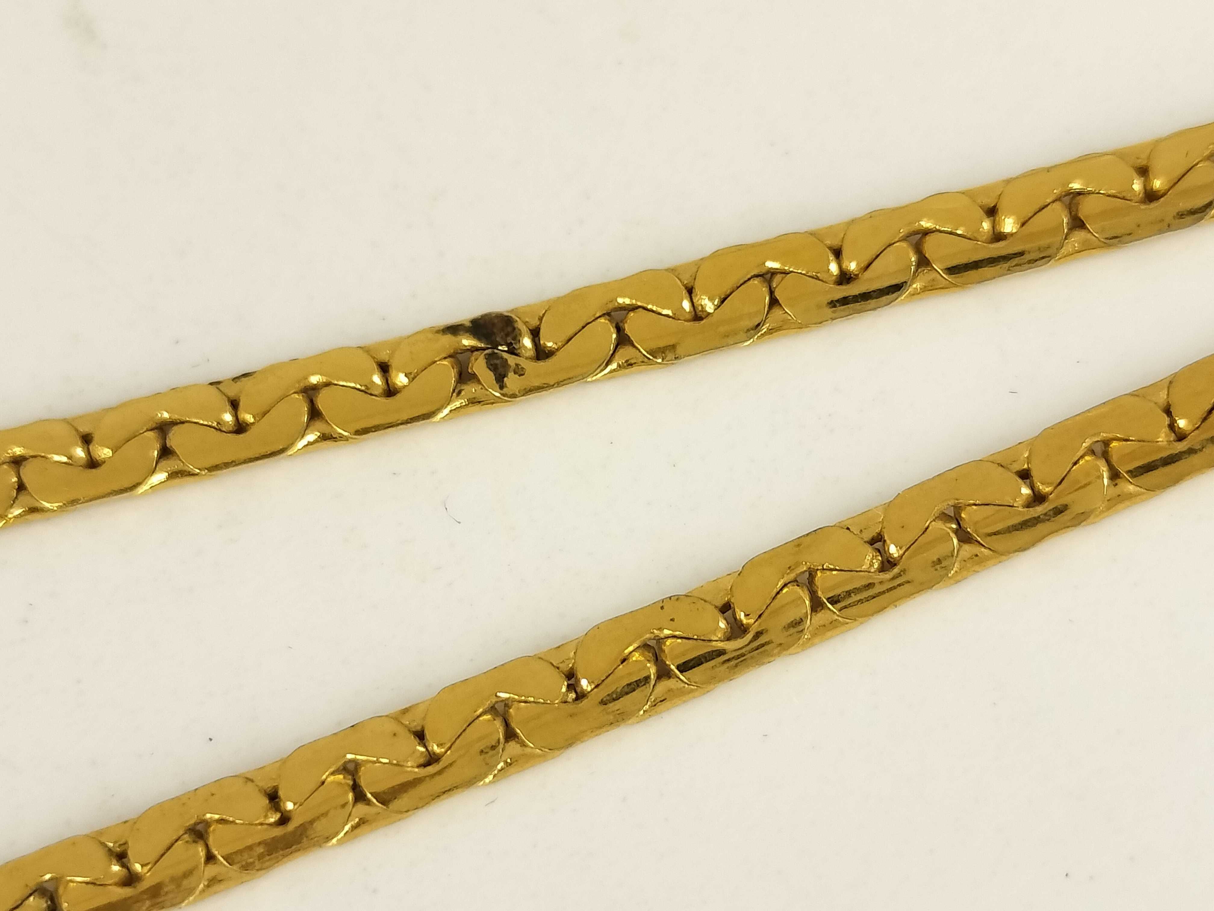 Oval G Logo Vintage Gold Long Necklace — view 7