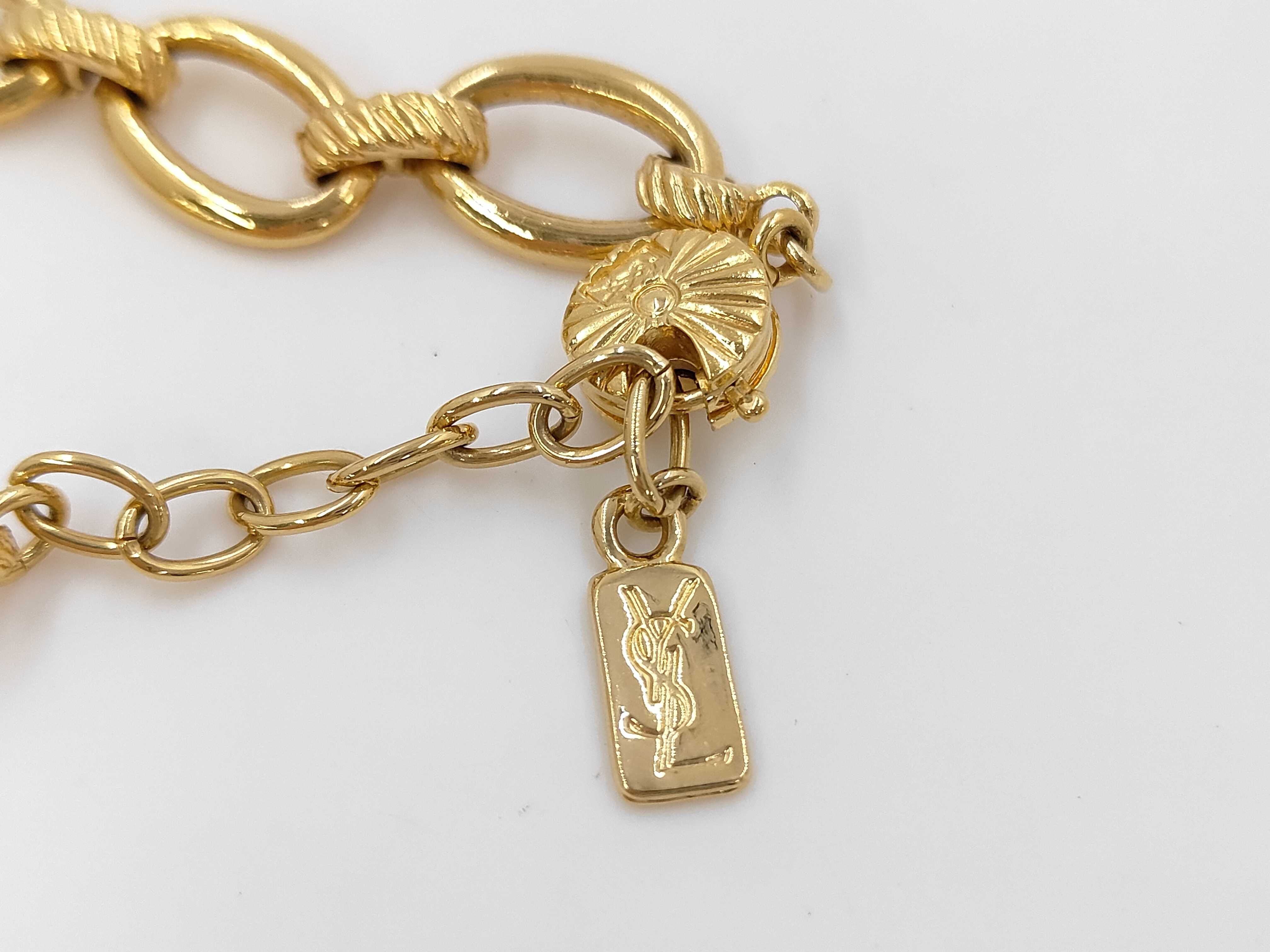 Flower Chain Link Stone Gold x Multi Choker Necklace — view 3