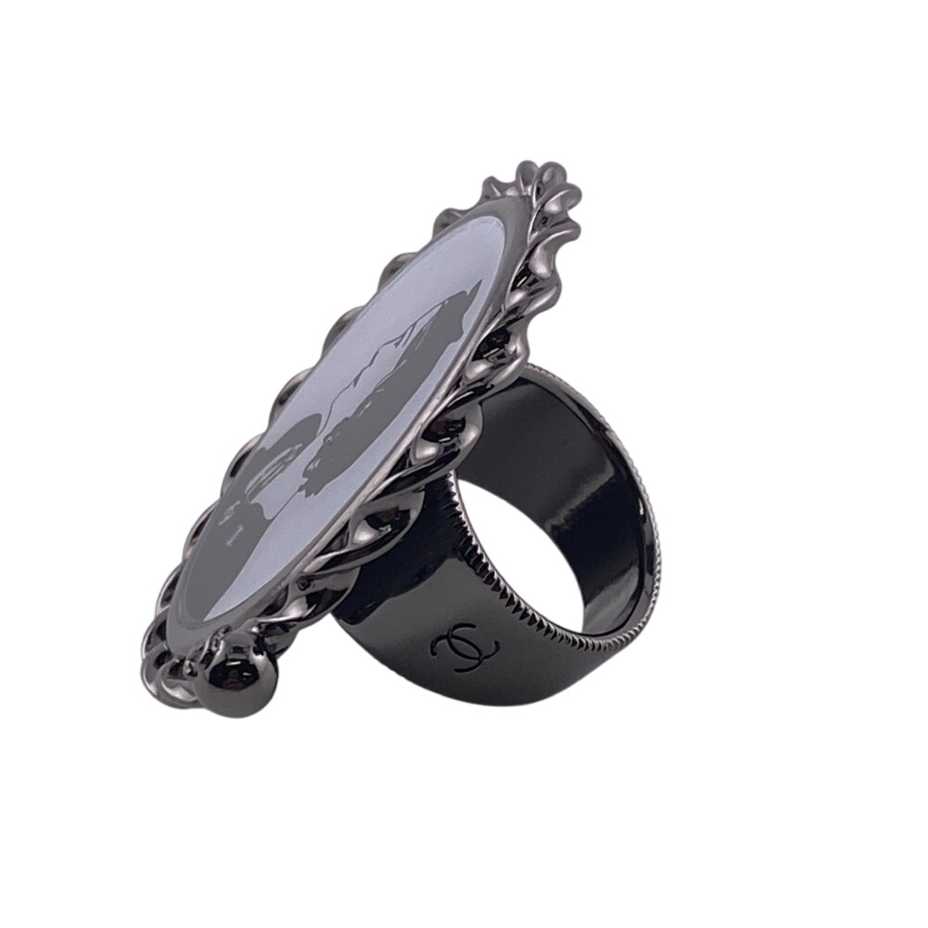 Mademoiselle Coco Mark Ring - Metal Ring for Women — view 4