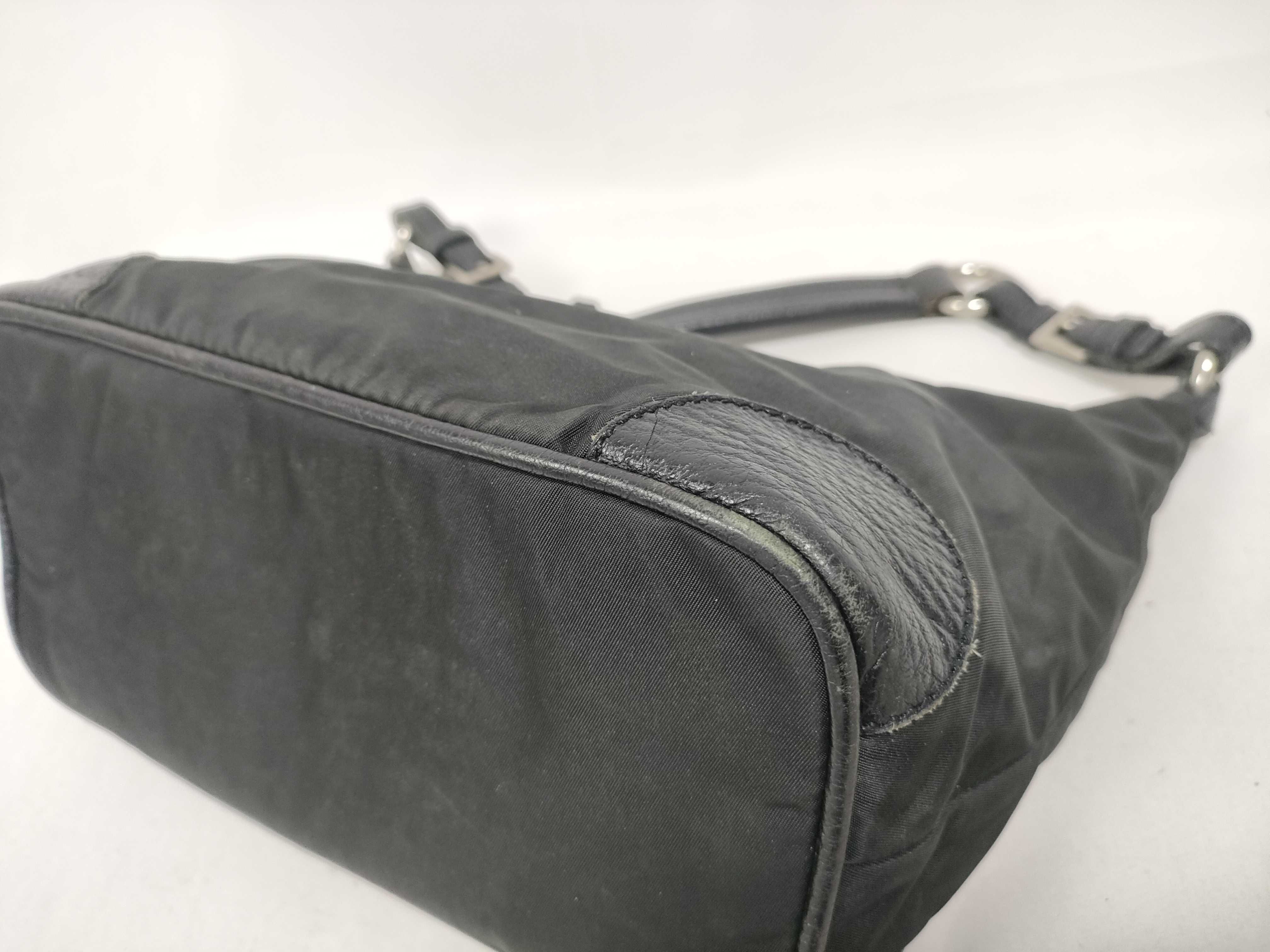 Shoulder Bag, One-Shoulder Bag, Triangle Logo, Black Shoulder Bag — view 4