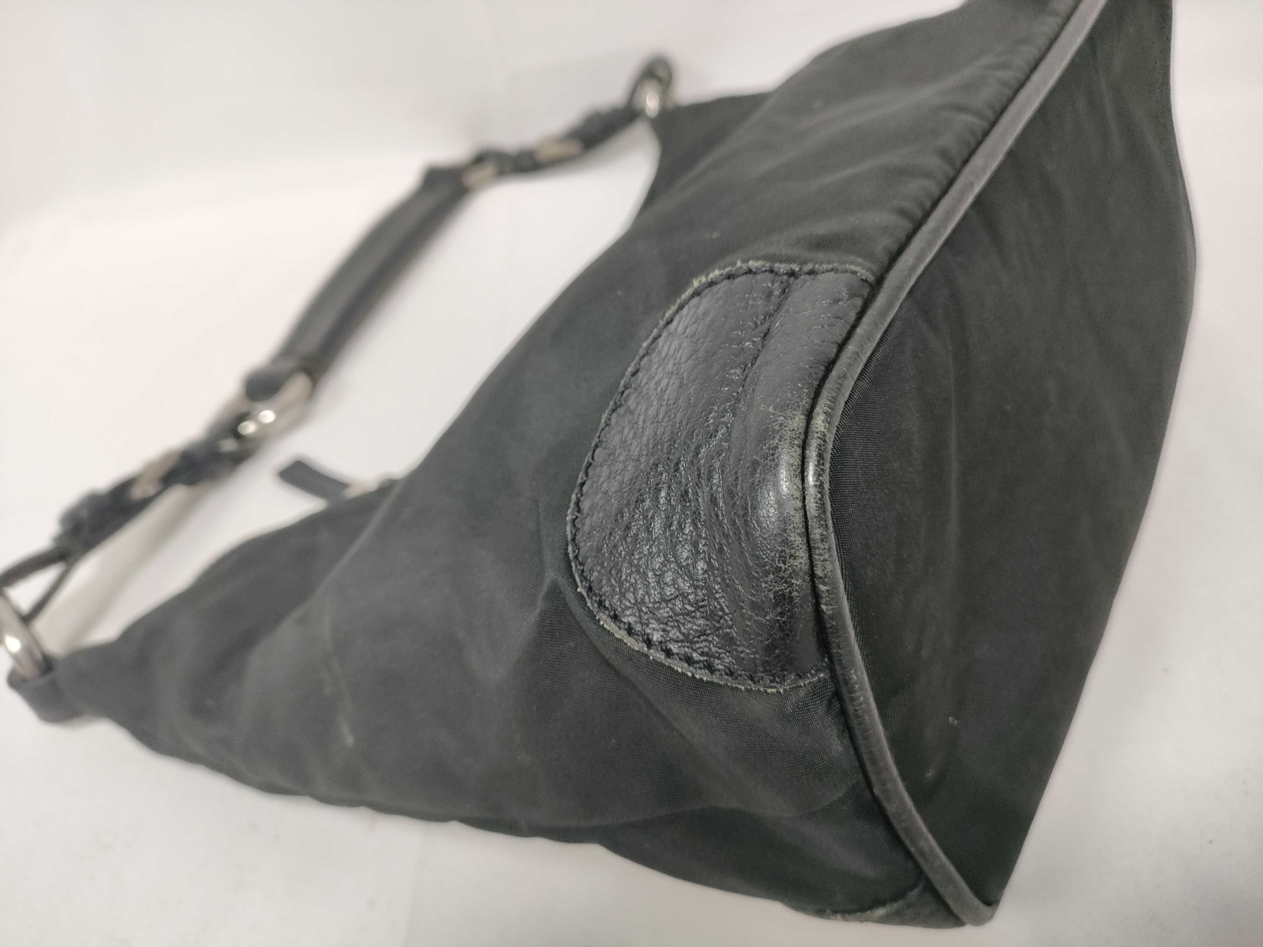 Shoulder Bag, One-Shoulder Bag, Triangle Logo, Black Shoulder Bag — view 6