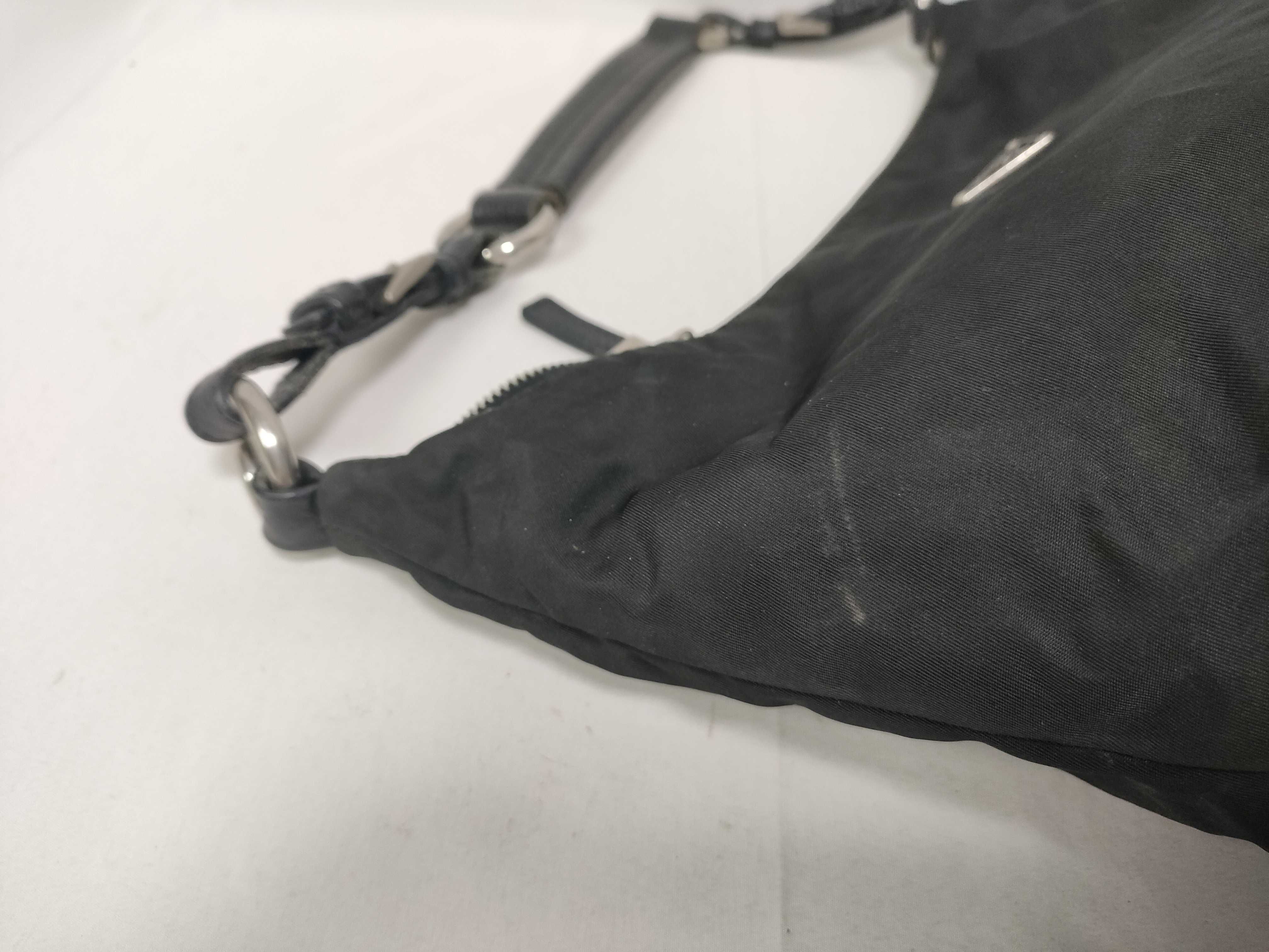 Shoulder Bag, One-Shoulder Bag, Triangle Logo, Black Shoulder Bag — view 7