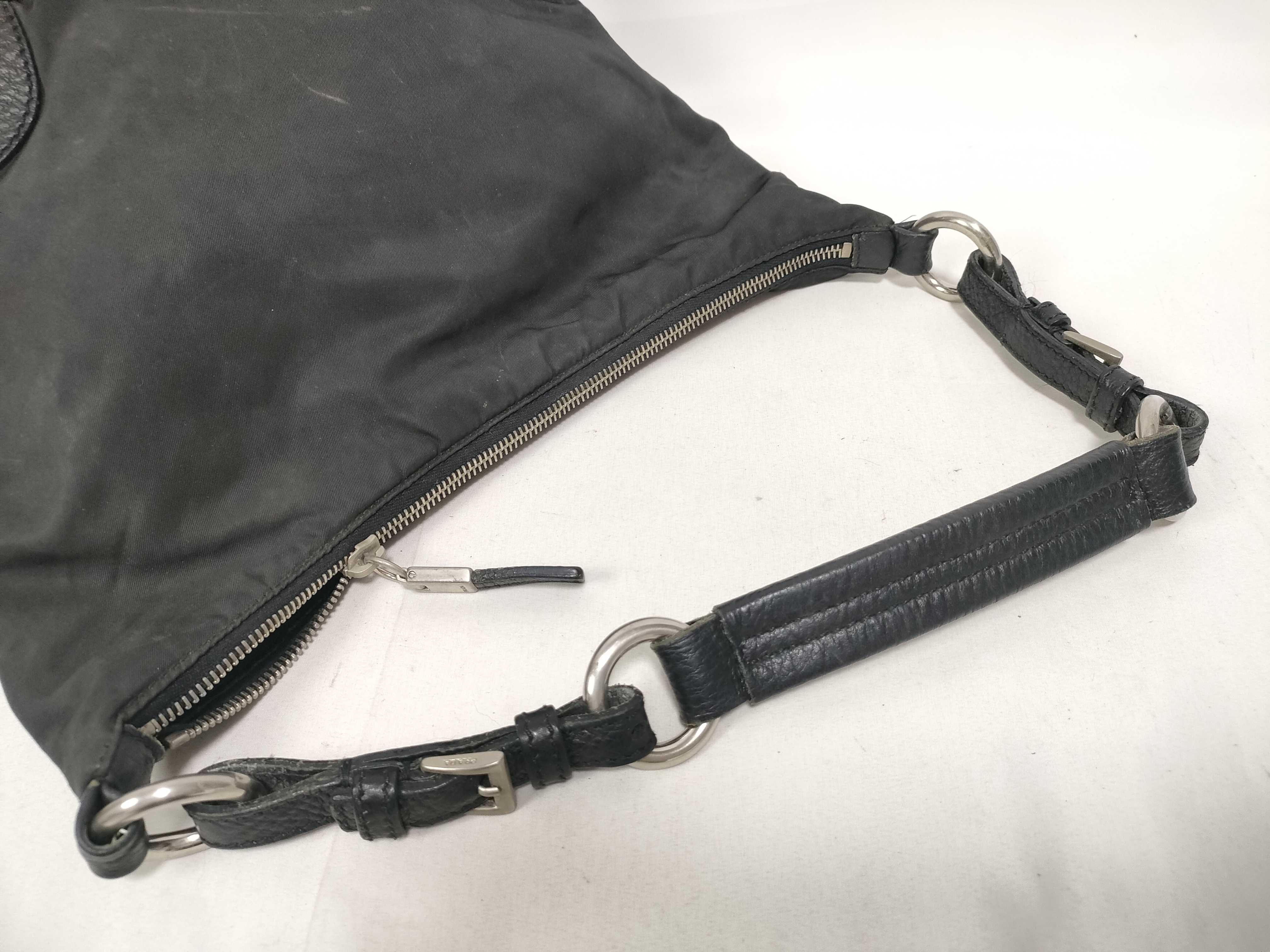Shoulder Bag, One-Shoulder Bag, Triangle Logo, Black Shoulder Bag — view 9