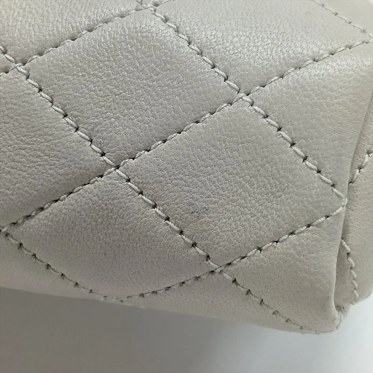 Mini Nolita Leather Chain Shoulder Bag, Ivory, 672738 — view 12