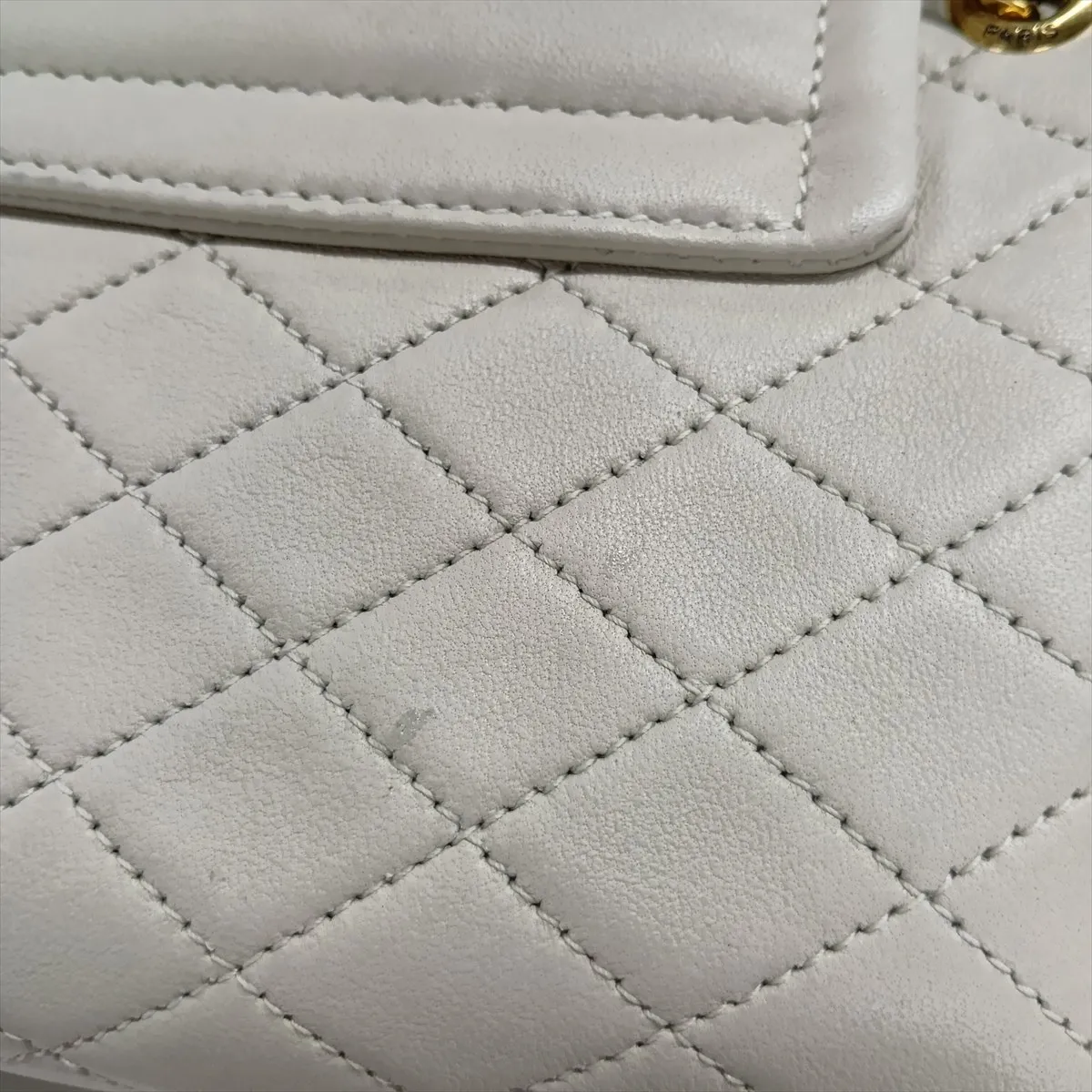 Mini Nolita Leather Chain Shoulder Bag, Ivory, 672738 — view 10