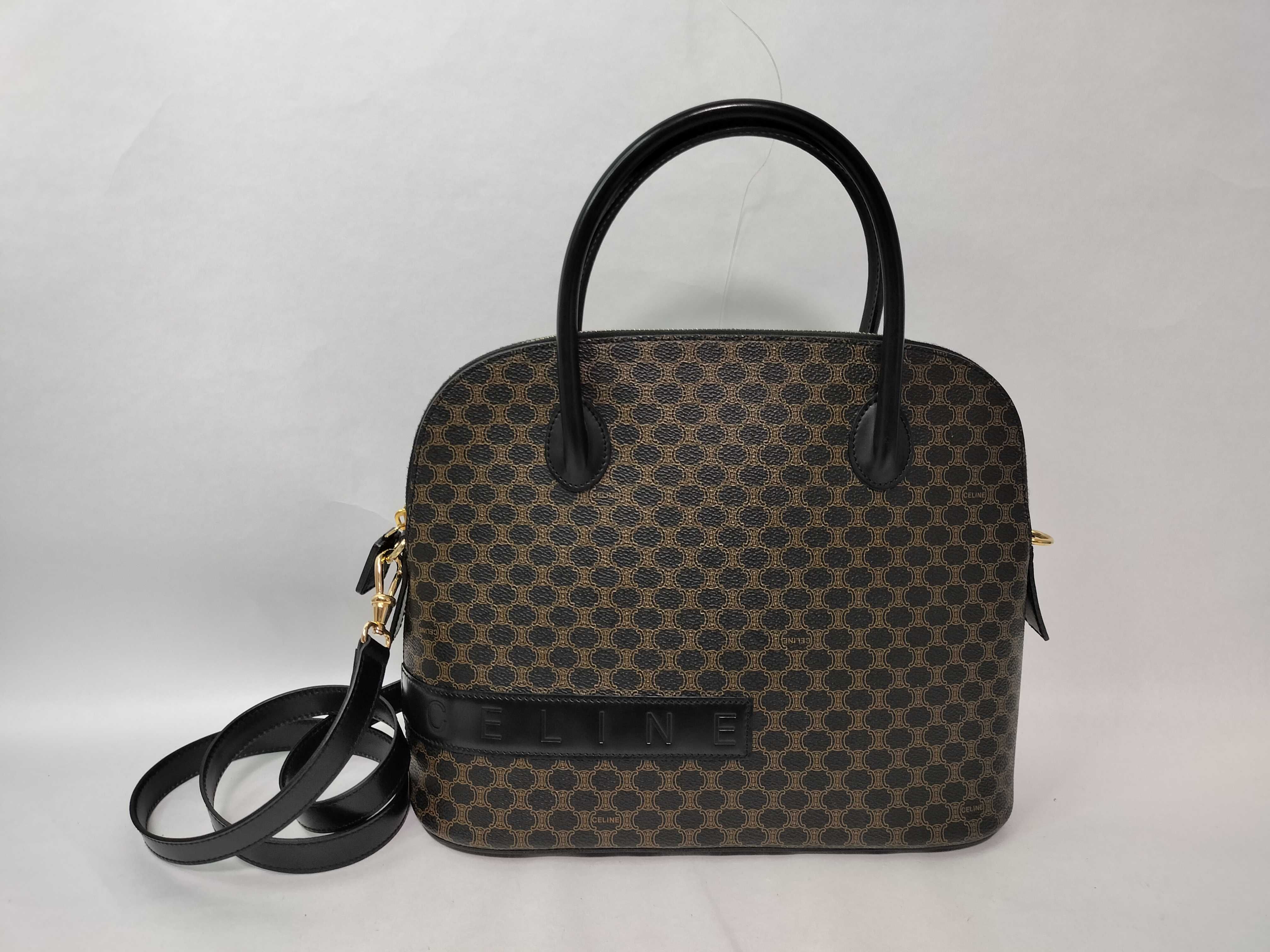 Bolide 2-way handbag, black Macadam pattern