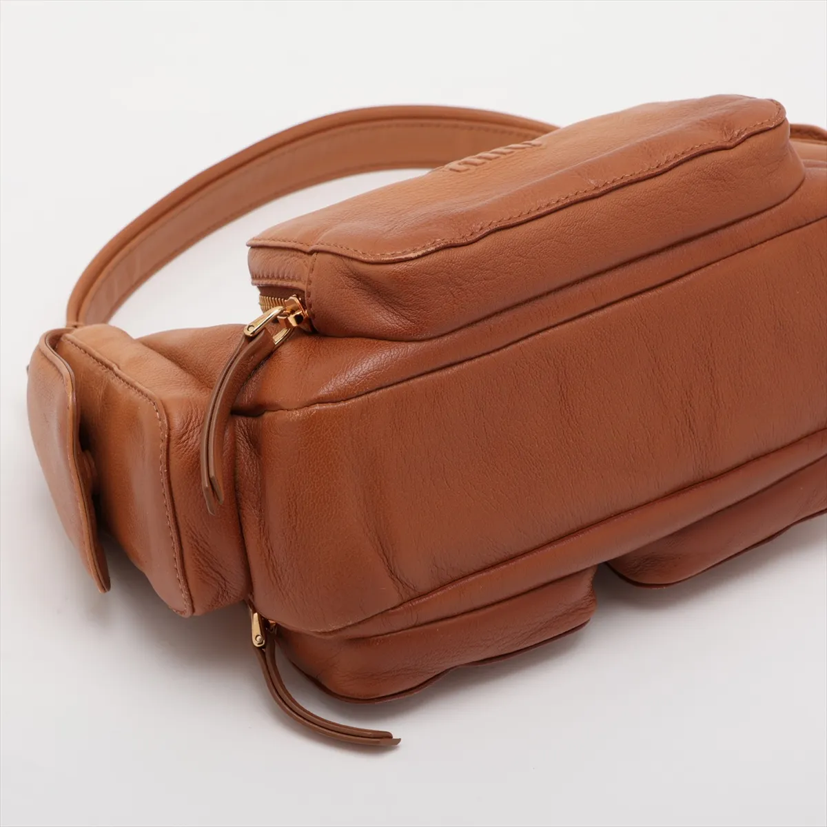 Pocket Bag Leather Shoulder Bag Brown 5BC146 — view 4