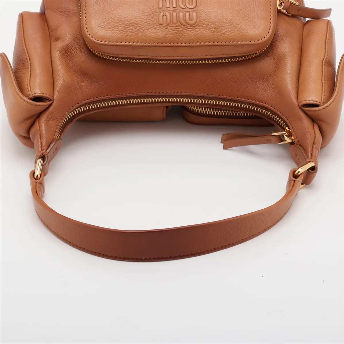 Pocket Bag Leather Shoulder Bag Brown 5BC146 — view 5