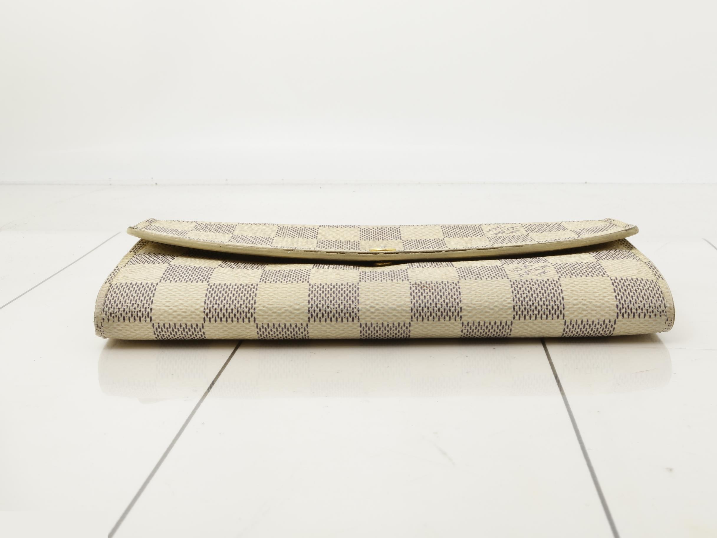 Portefeuille Sarah Damier Azur — view 3