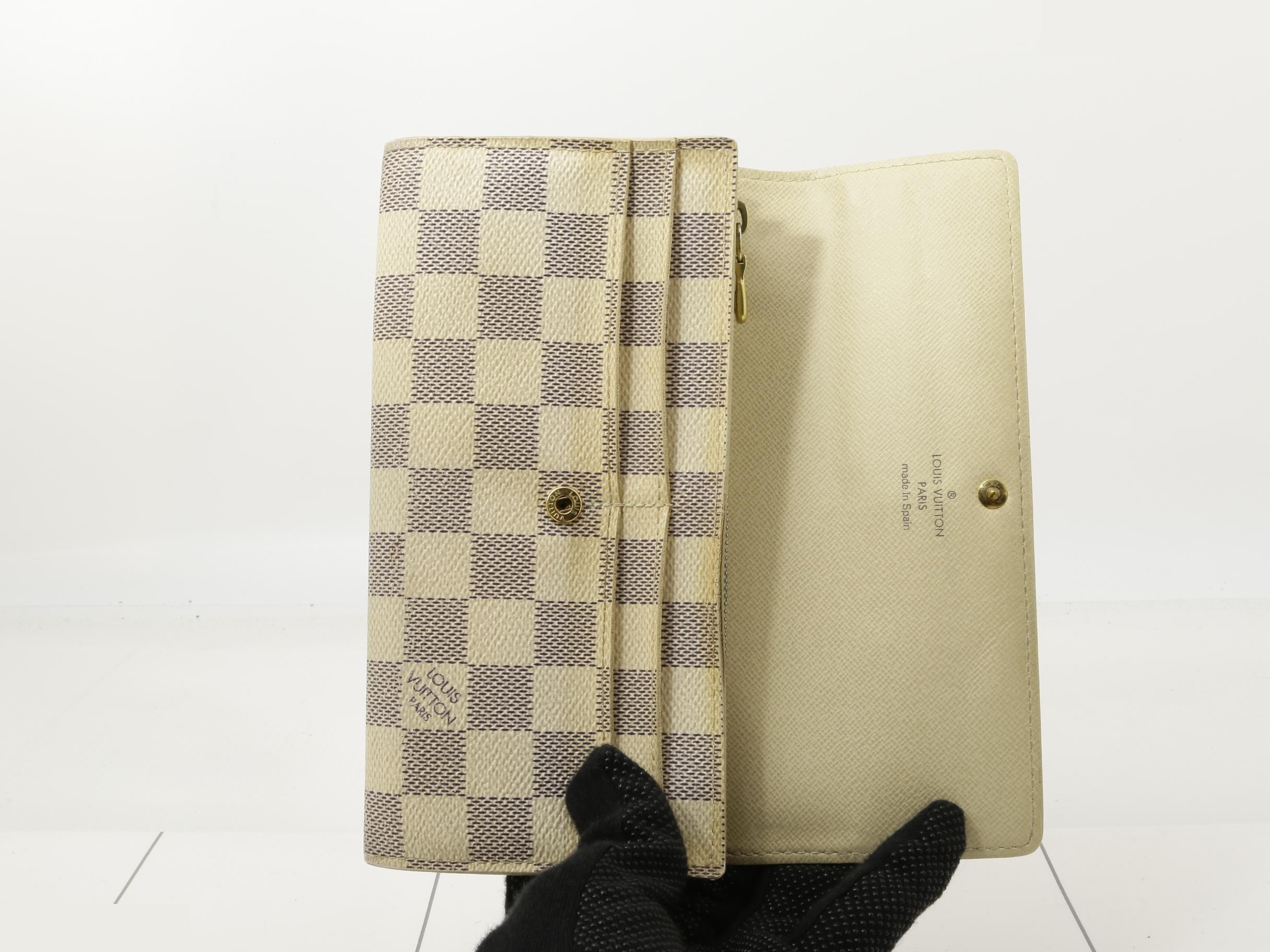 Portefeuille Sarah Damier Azur — view 4