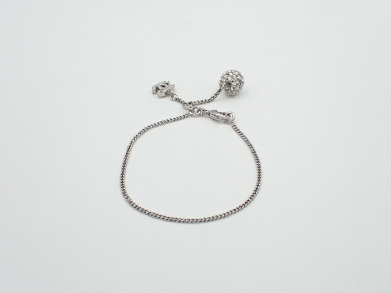Coco Mark Rhinestone Ball Bracelet B12C — view 2