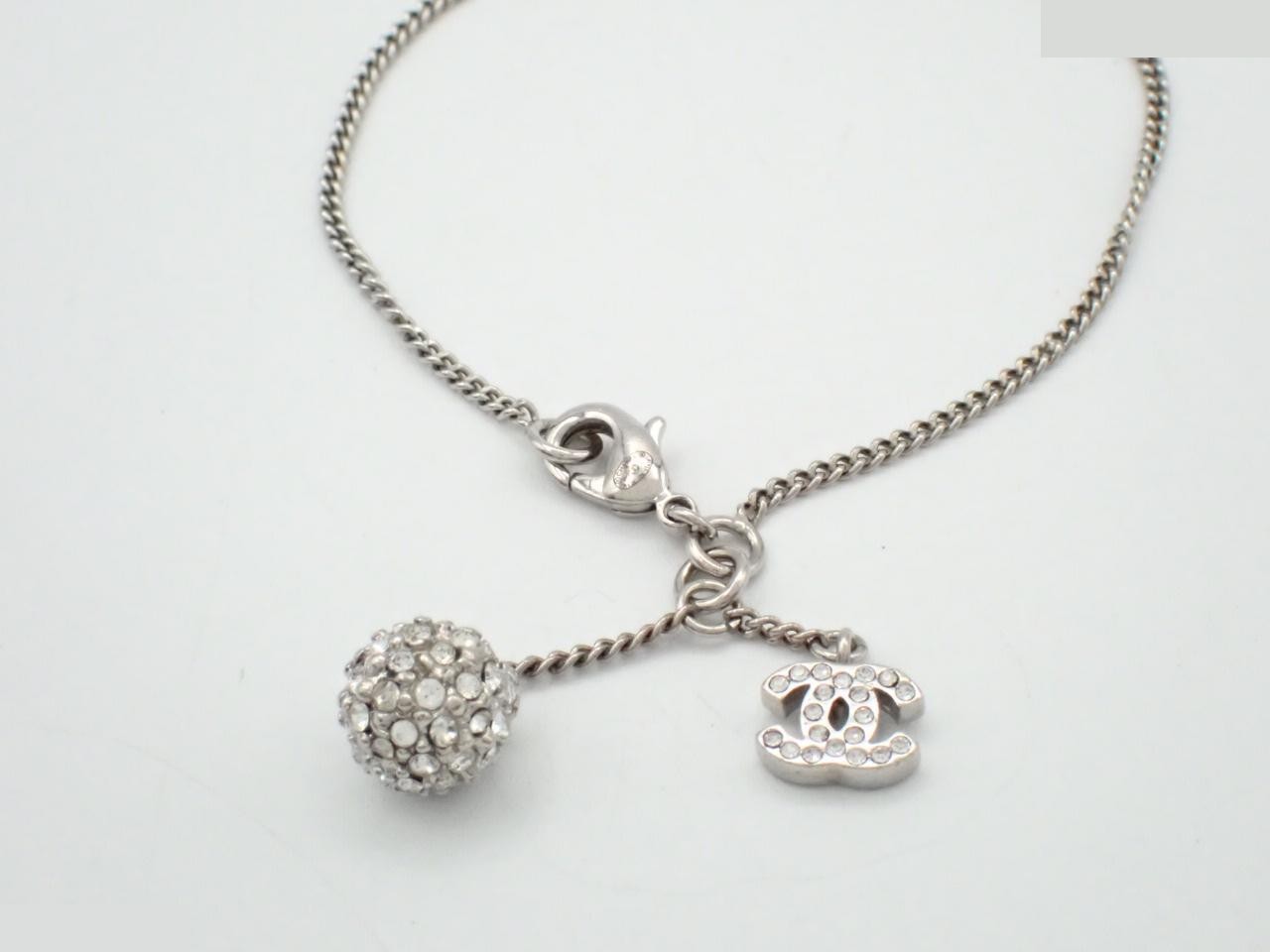 Coco Mark Rhinestone Ball Bracelet B12C — view 3