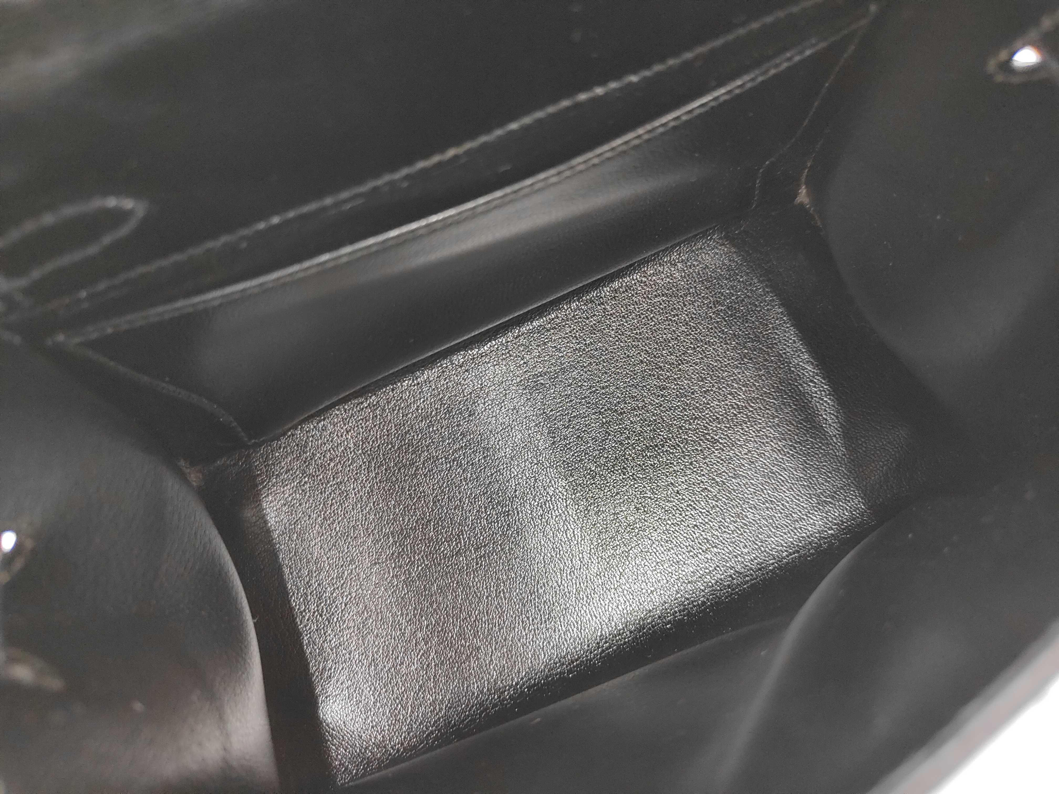 Mini Kelly Leather Box Calf Handbag Black C Shoulder Bag — view 9