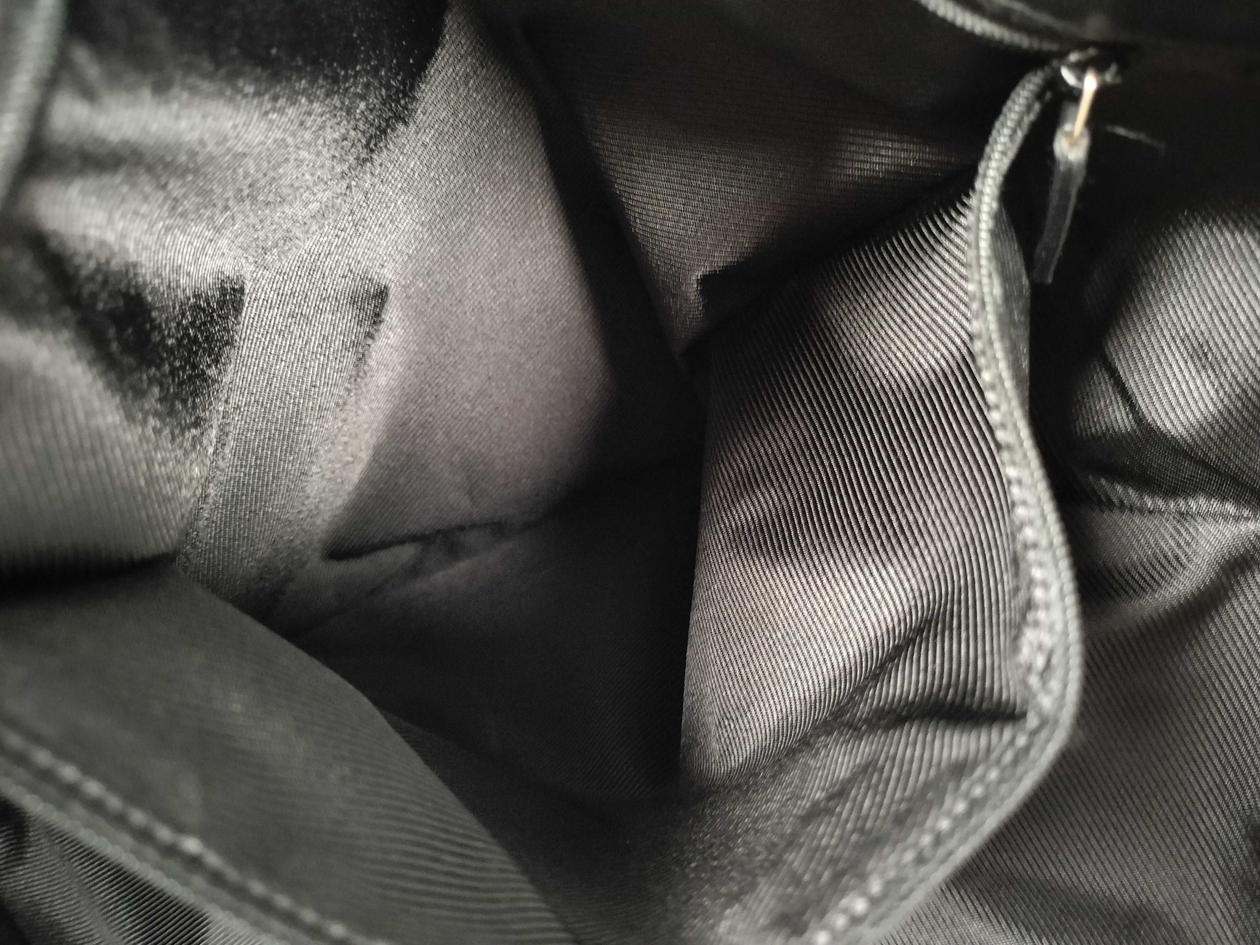 002 1097 GG Canvas Tote Bag Leather Black — view 10