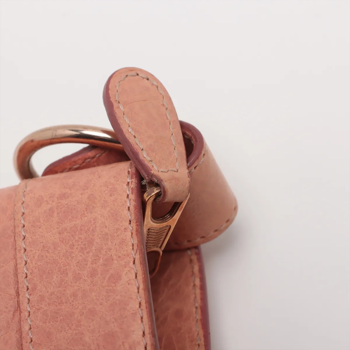 The First Leather 2WAY Handbag Pink 240577 with Mirror — view 12