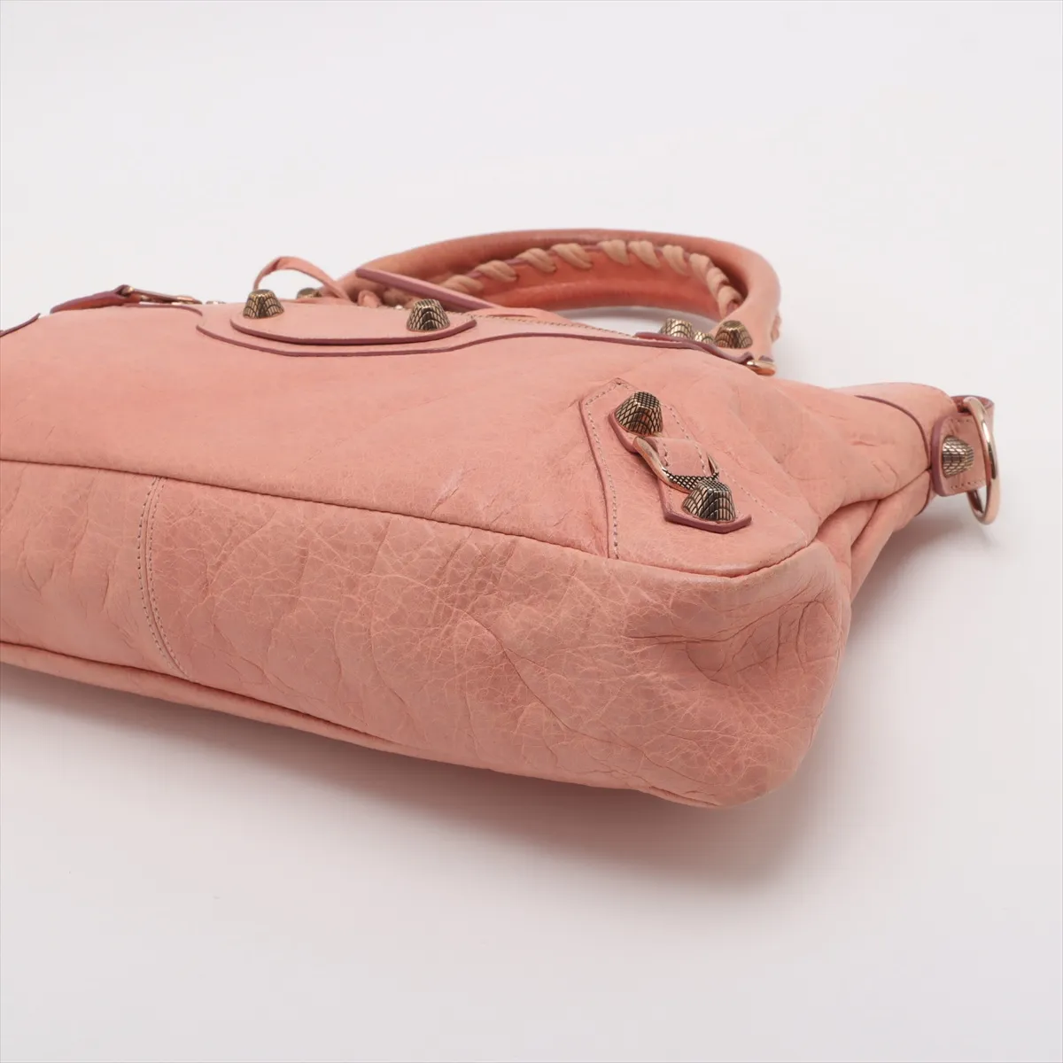 The First Leather 2WAY Handbag Pink 240577 with Mirror — view 3