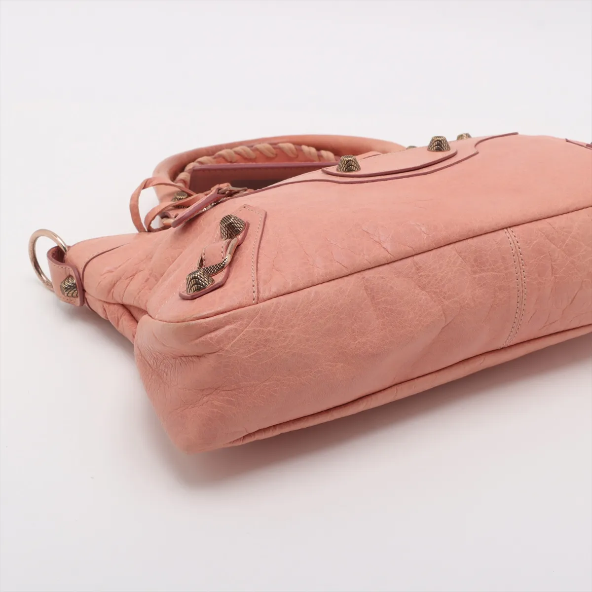The First Leather 2WAY Handbag Pink 240577 with Mirror — view 4