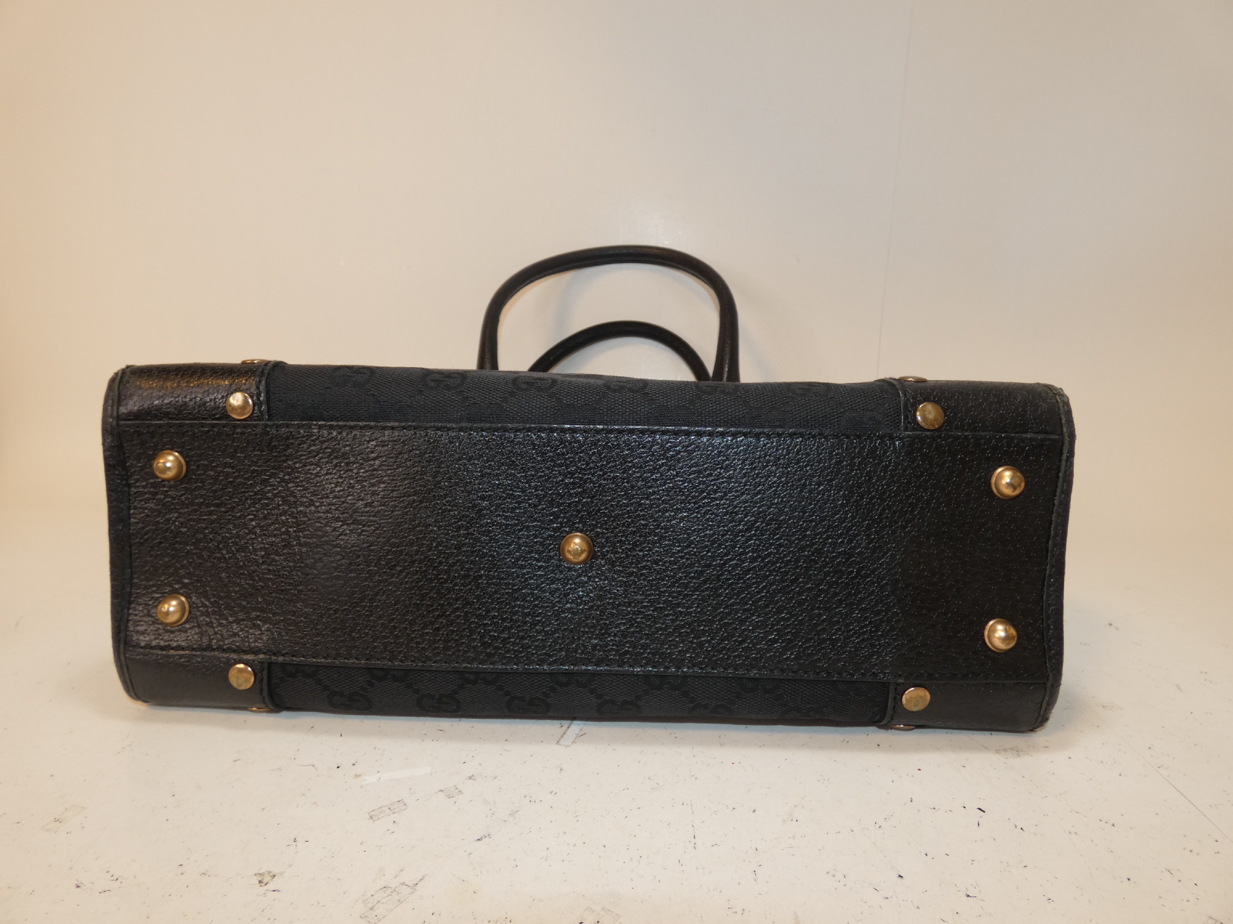 Studded GG Canvas Black Hand Tote Bag — view 5