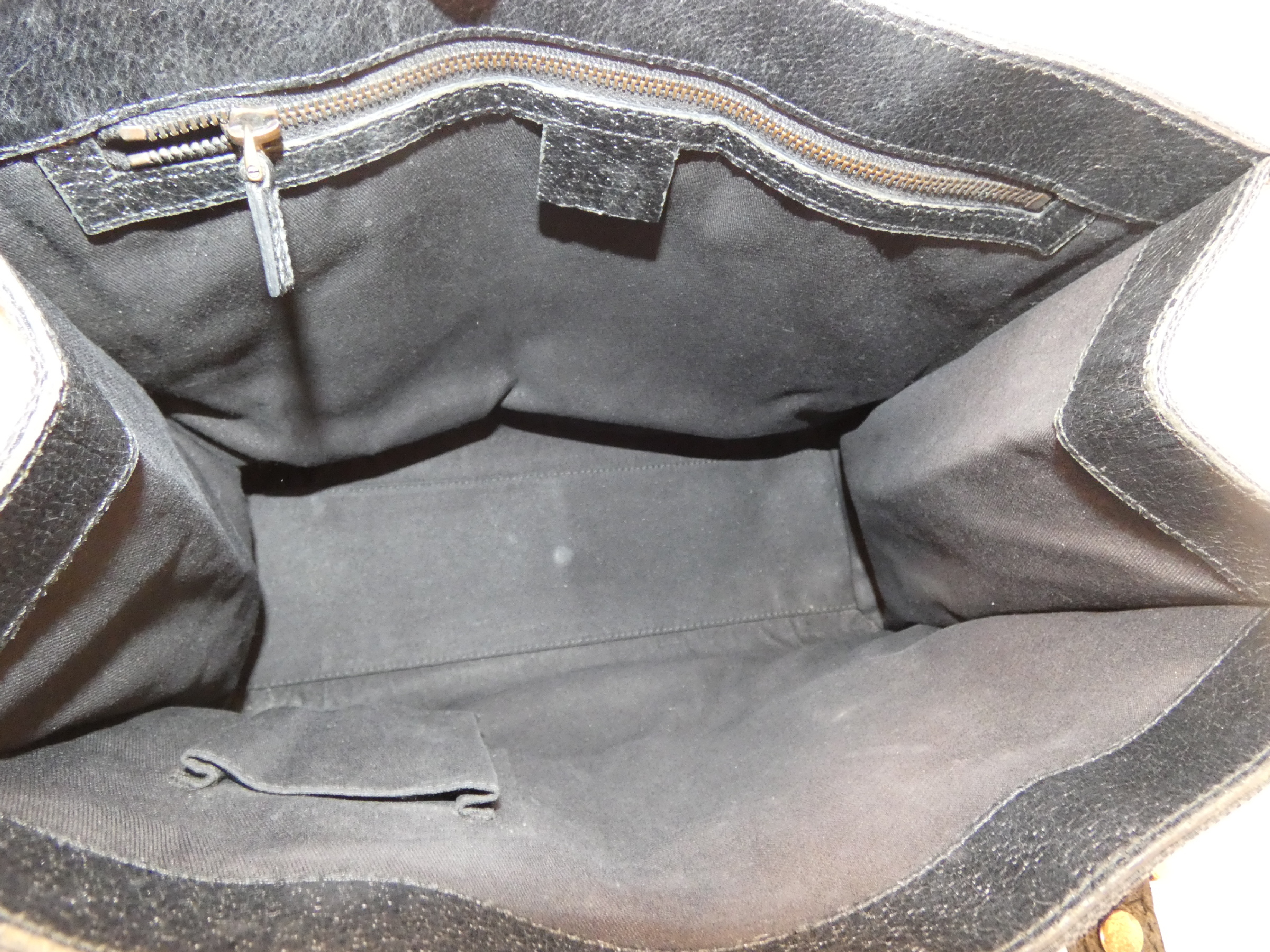 Studded GG Canvas Black Hand Tote Bag — view 9