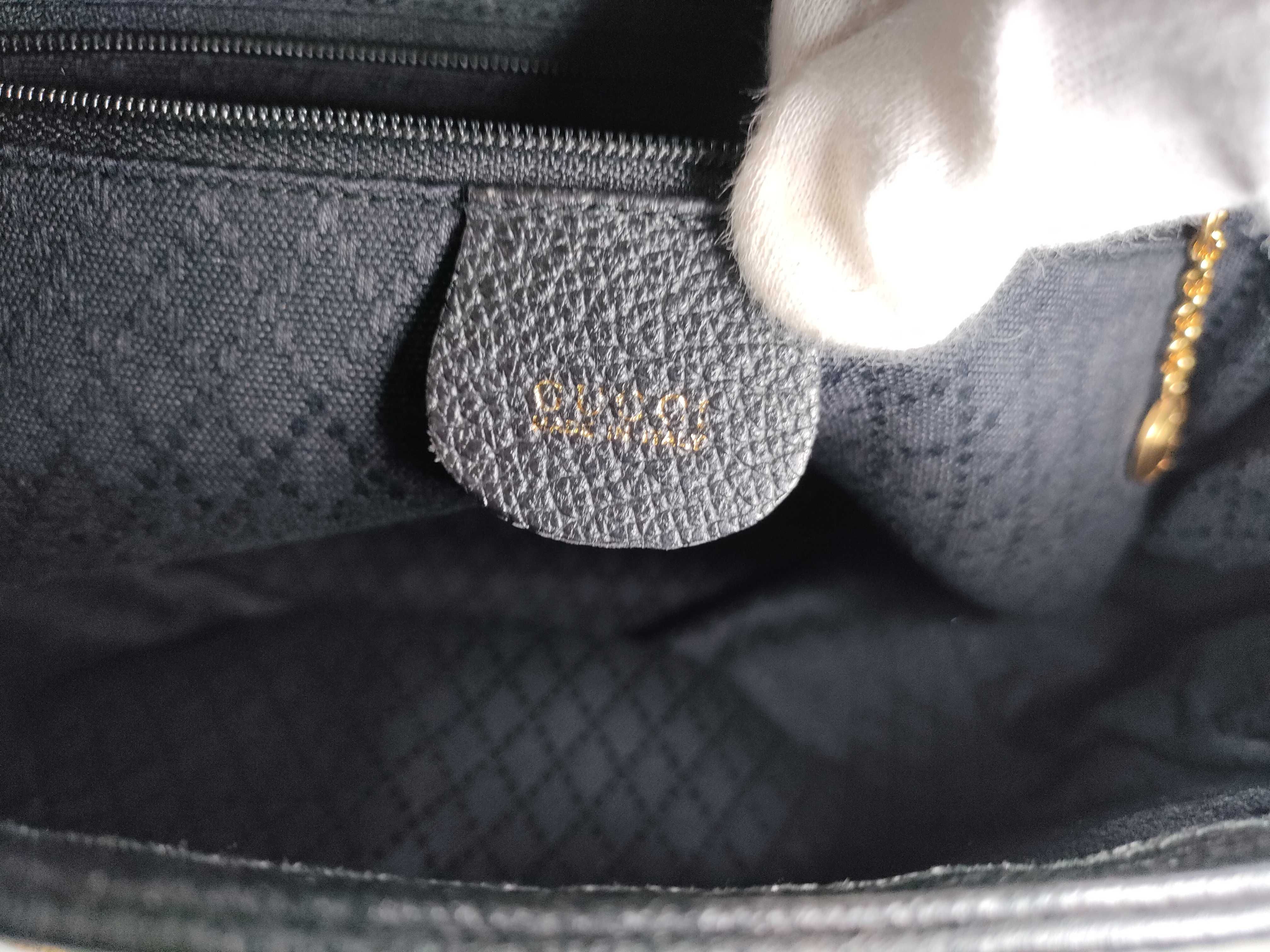 Backpack, Horsebit design, Suede Leather, Black. — view 13