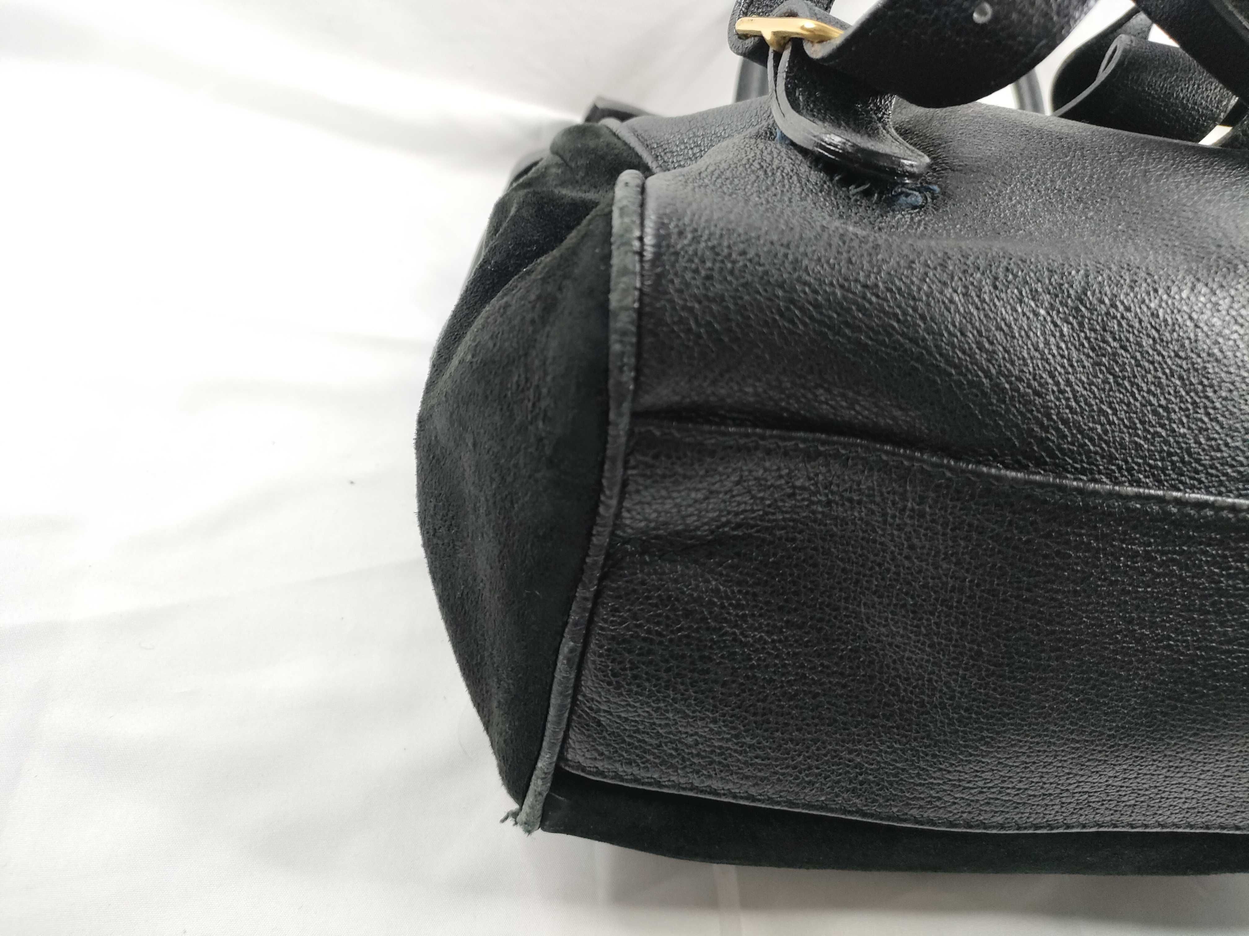 Backpack, Horsebit design, Suede Leather, Black. — view 3
