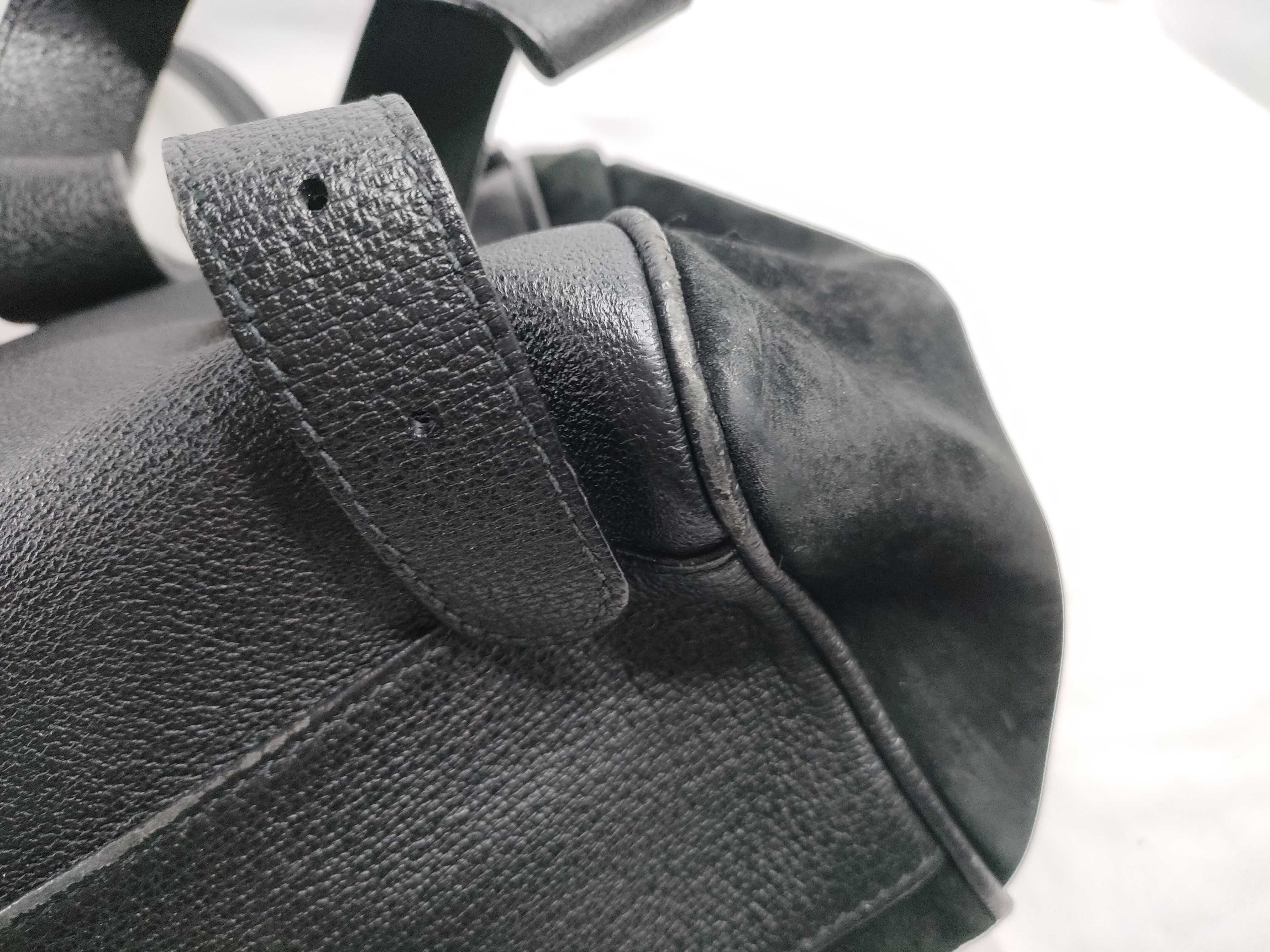 Backpack, Horsebit design, Suede Leather, Black. — view 5