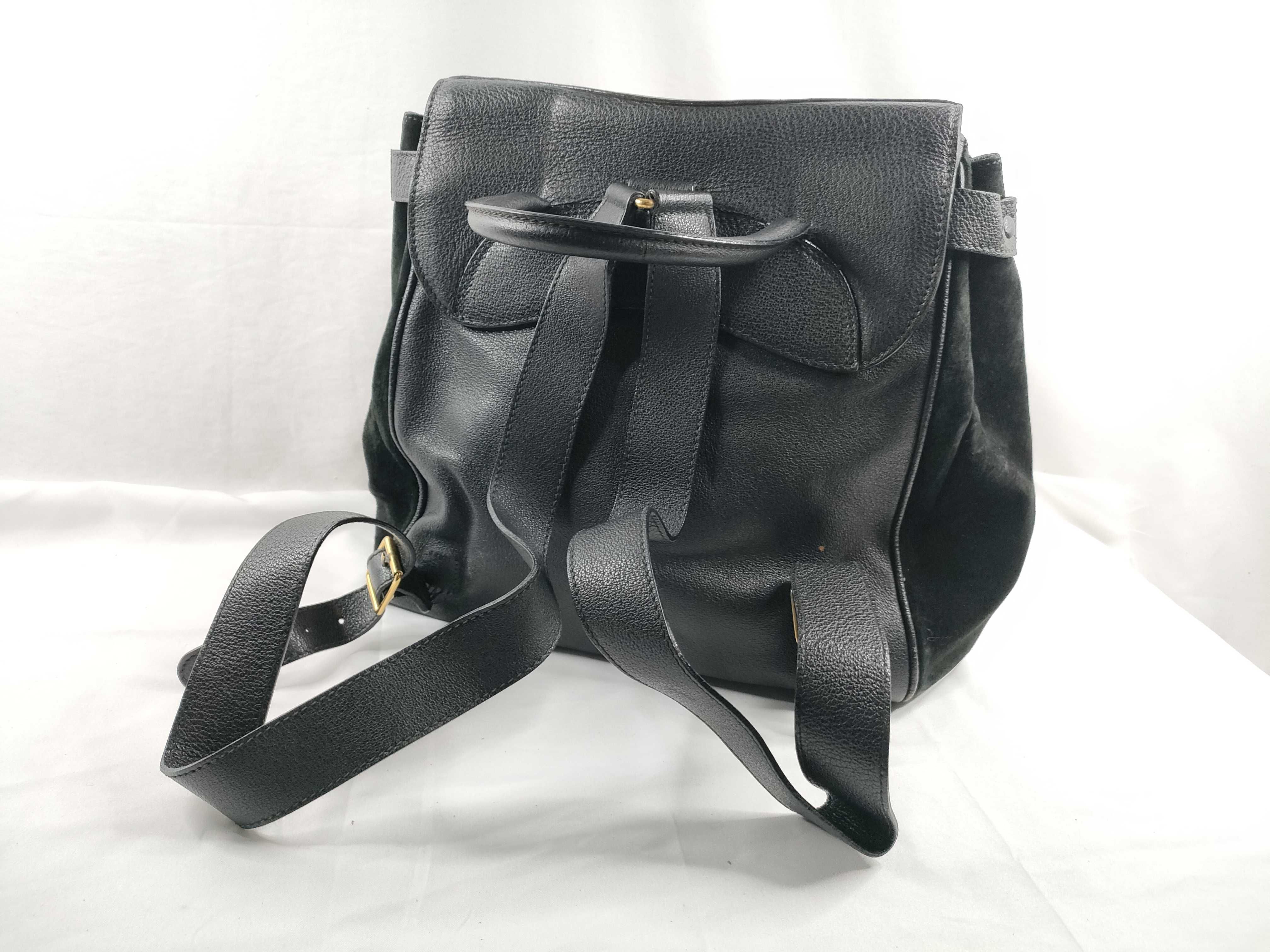 Backpack, Horsebit design, Suede Leather, Black. — view 6