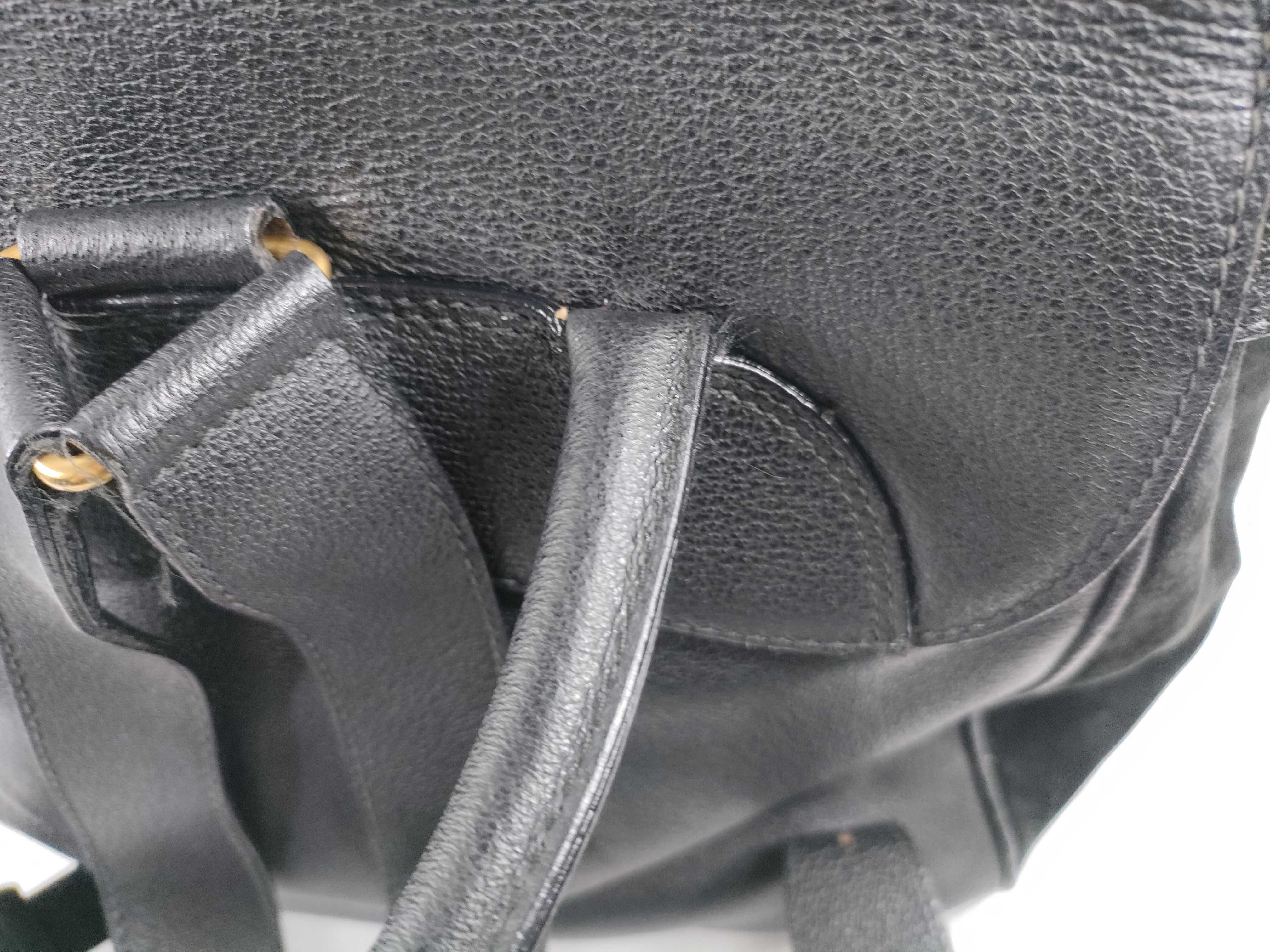 Backpack, Horsebit design, Suede Leather, Black. — view 8