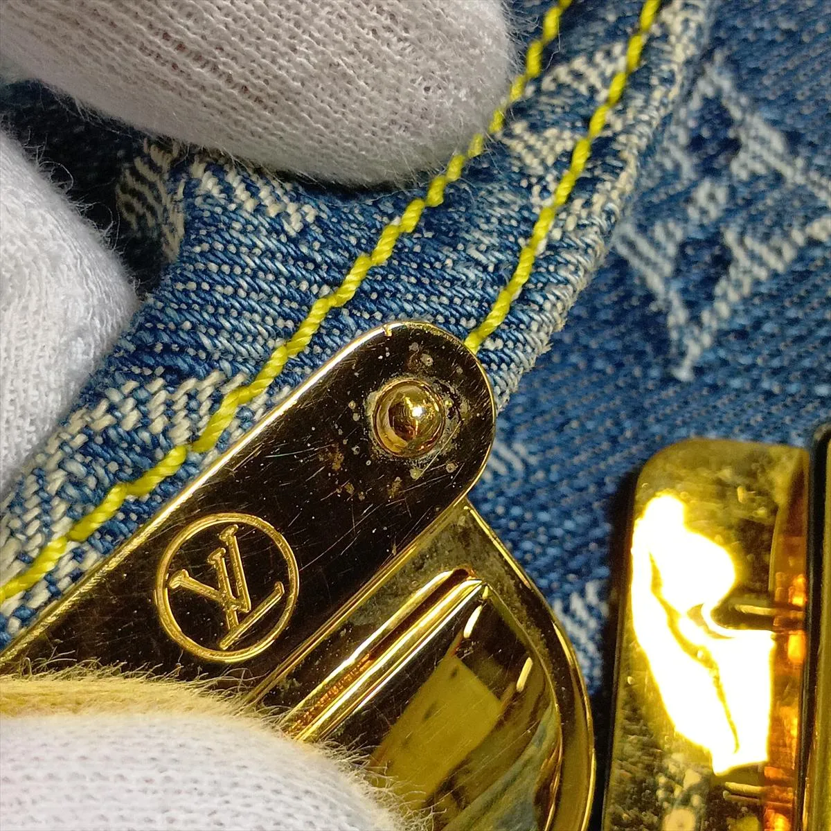 Monogram Denim Bum Bag M95347 SR1077 Blue — view 11