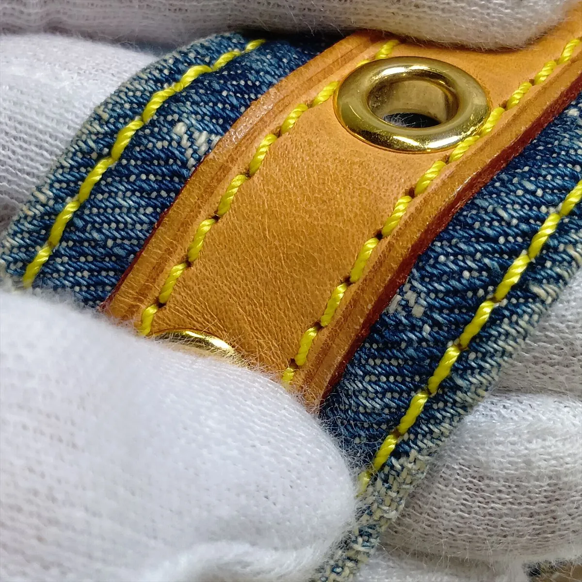 Monogram Denim Bum Bag M95347 SR1077 Blue — view 14
