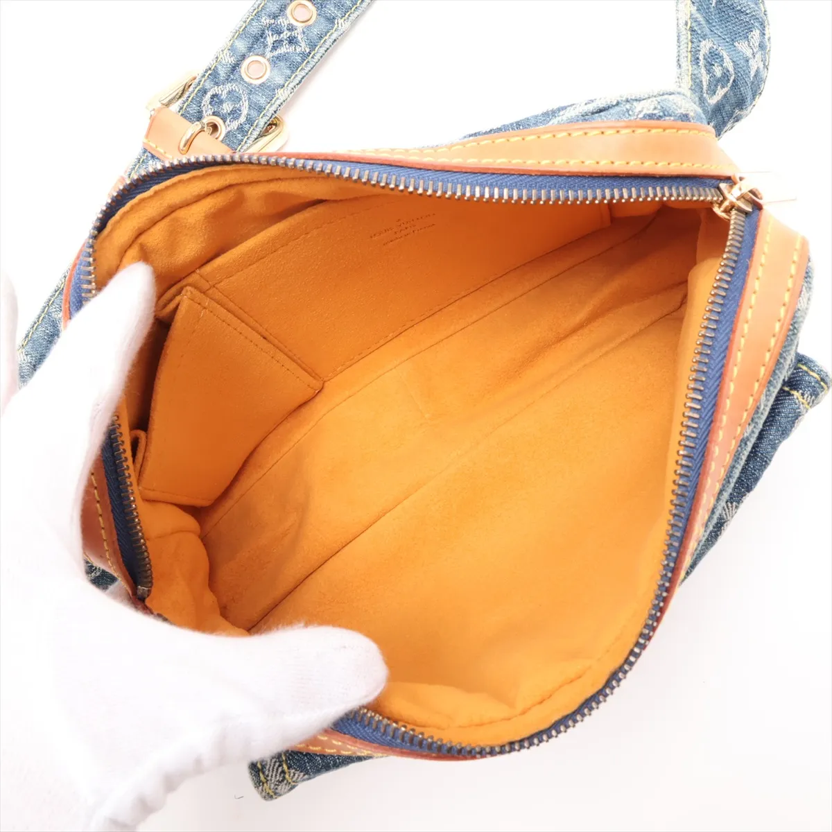 Monogram Denim Bum Bag M95347 SR1077 Blue — view 6