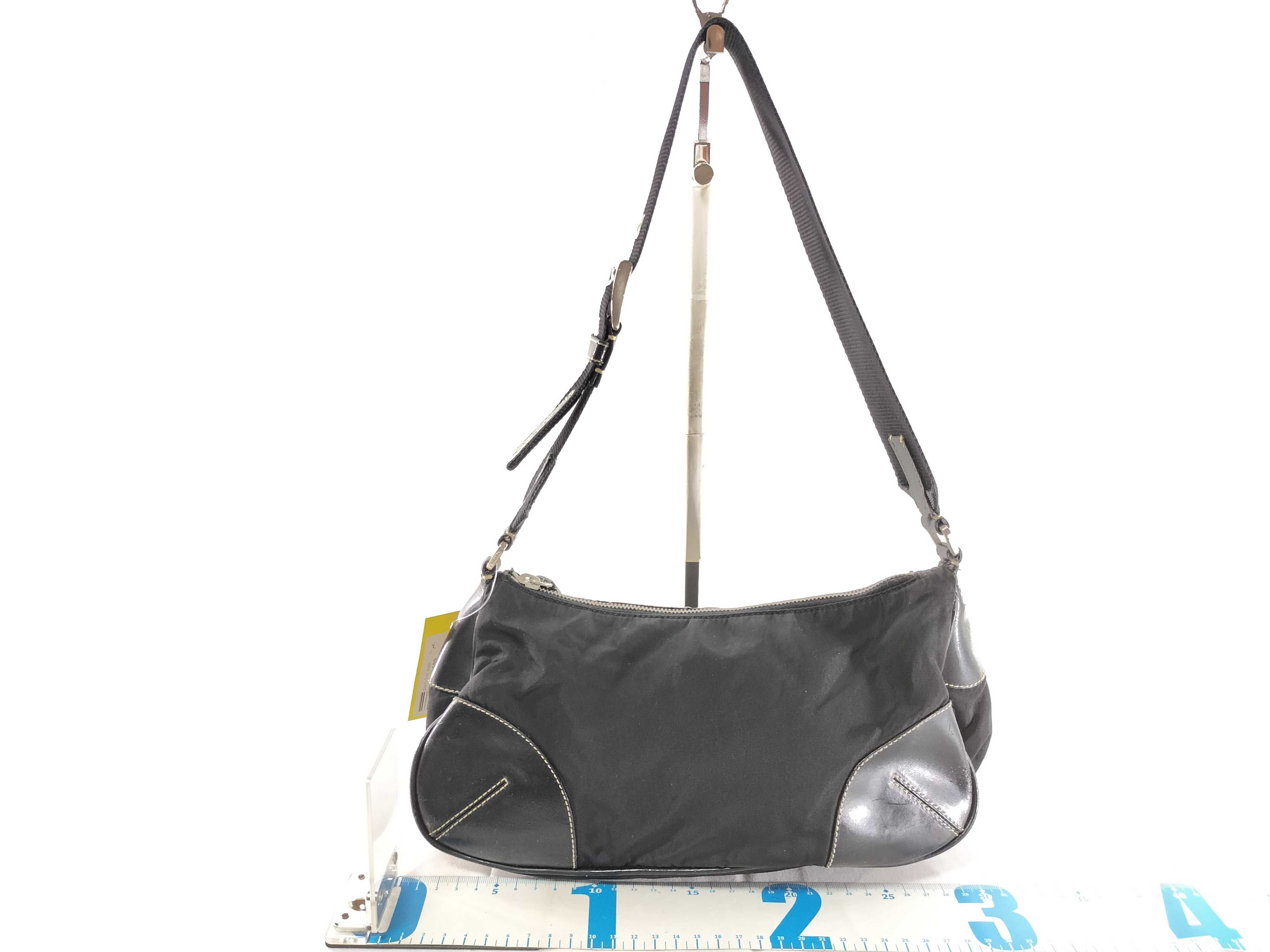 Nylon x Leather One-Shoulder Bag — view 2