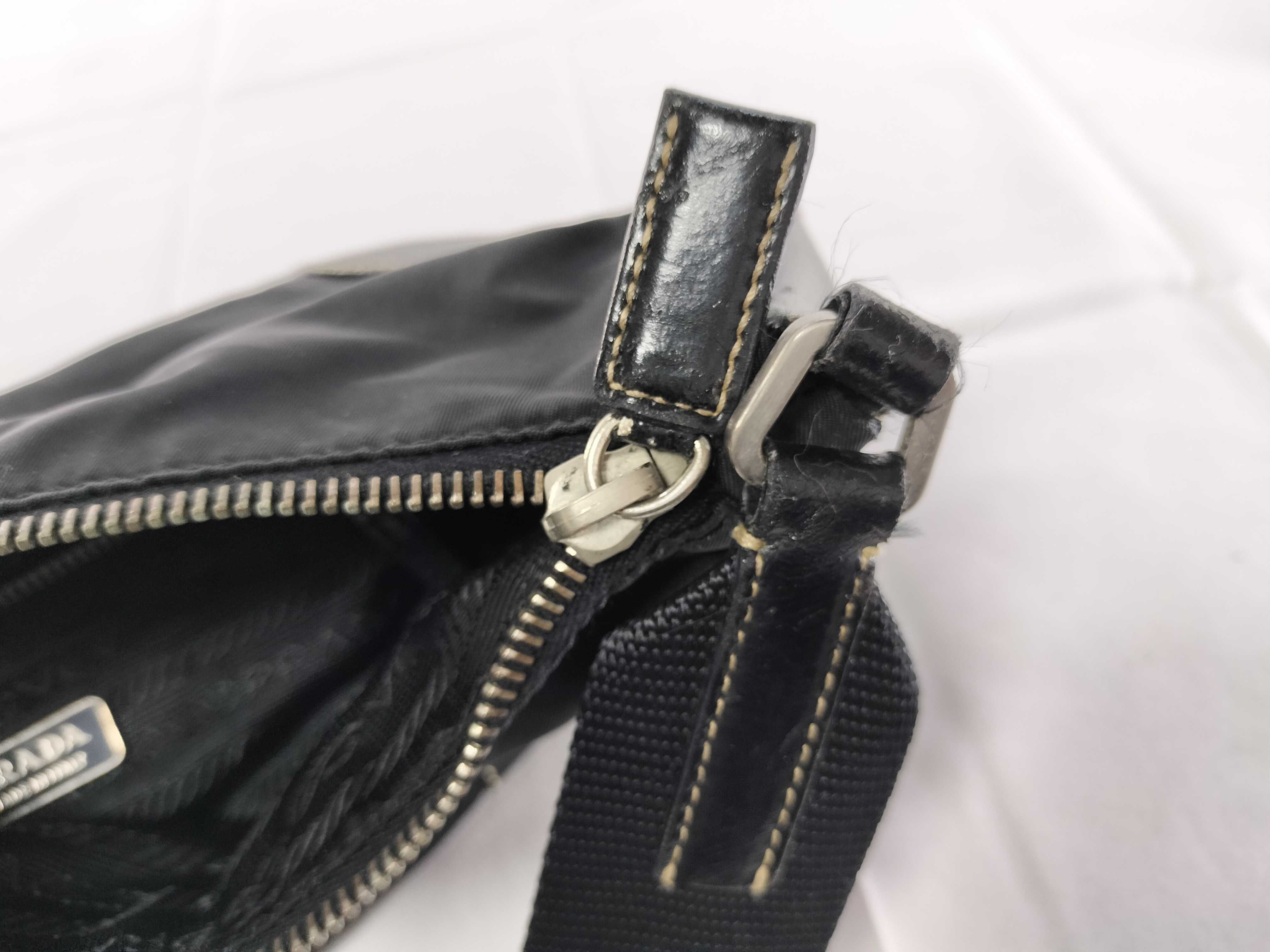 Nylon x Leather One-Shoulder Bag — view 13